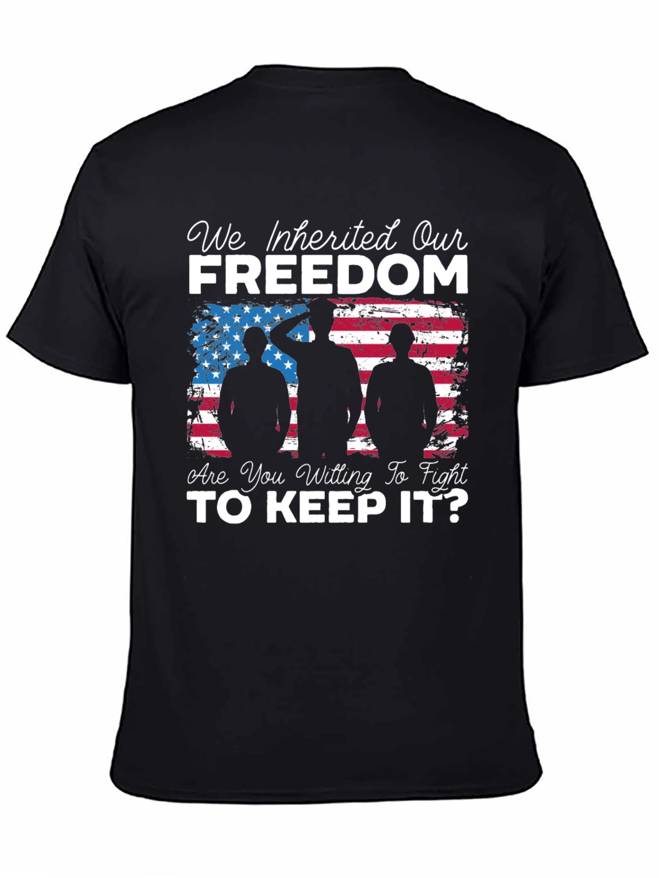 Freedom Graphic Tee - Patriotic Soldier Design