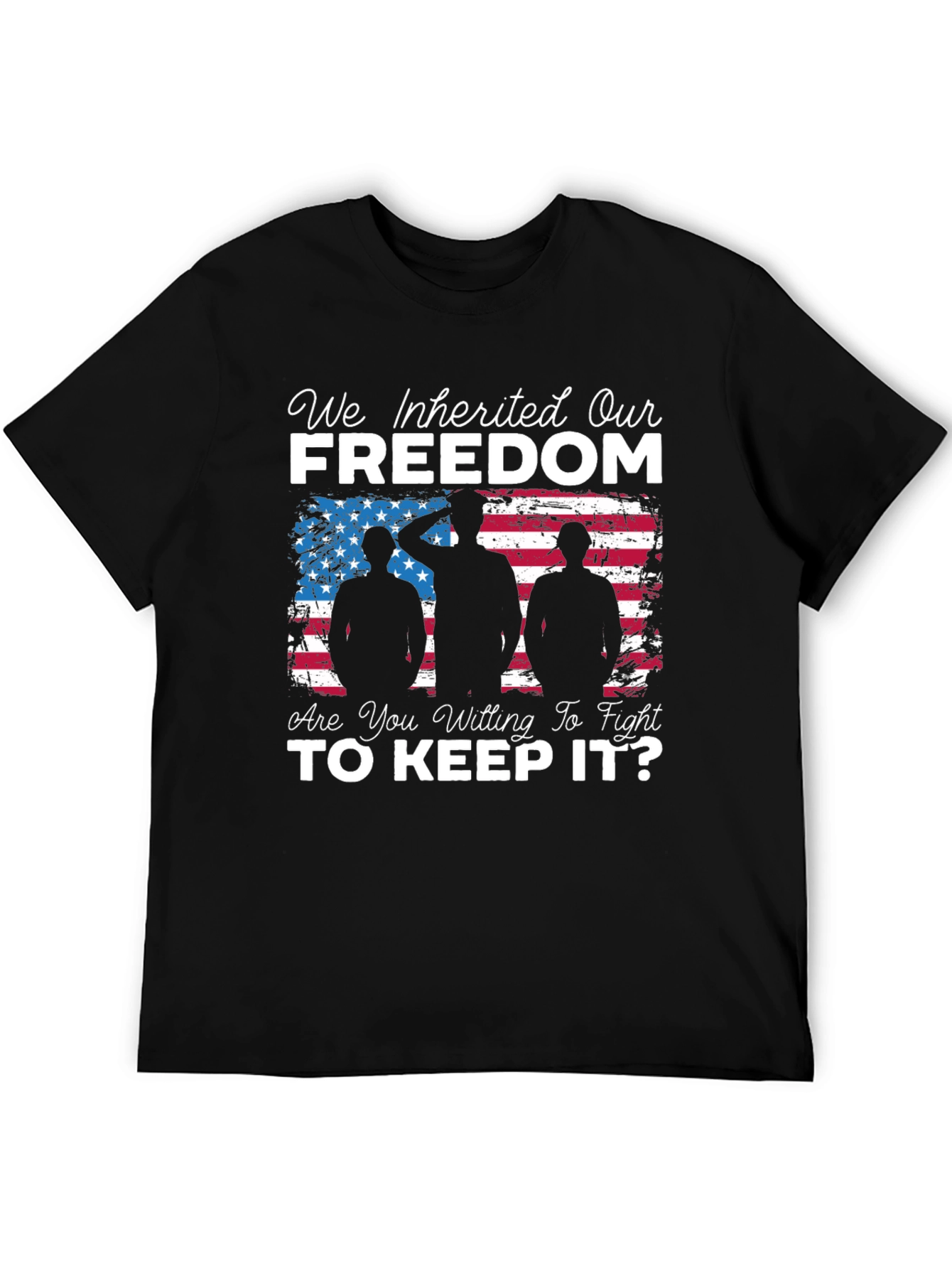 Freedom Graphic Tee - Patriotic Soldier Design