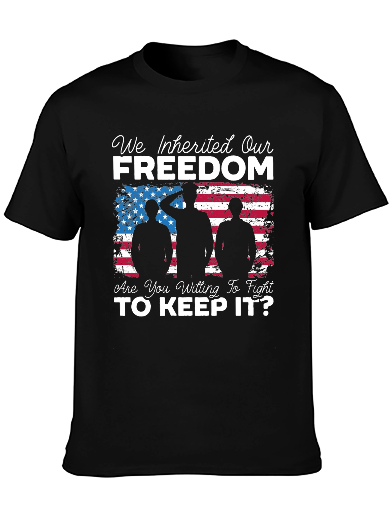 Freedom Graphic Tee - Patriotic Soldier Design