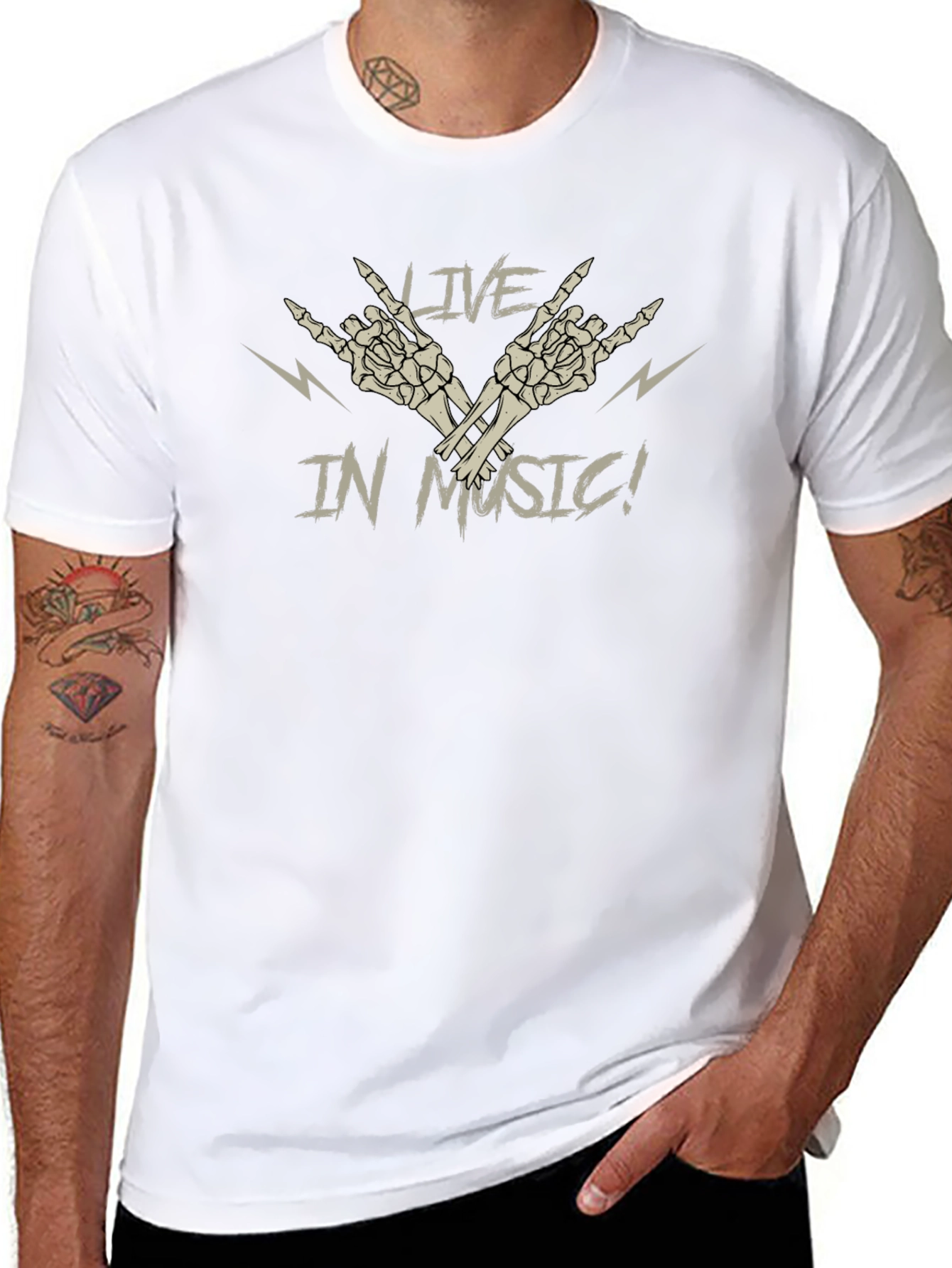Rock On! Live In Music Graphic Tee - Black