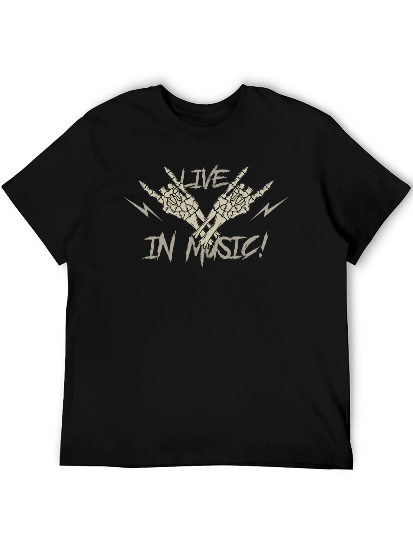 Rock On! Live In Music Graphic Tee - Black