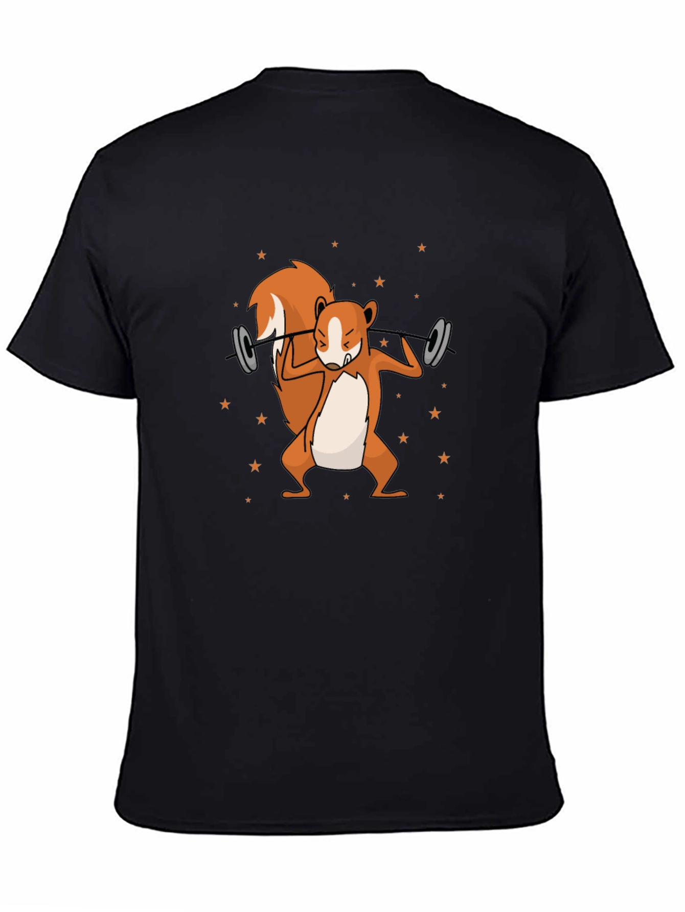 Squirrel Lifting Weights Graphic T-Shirt