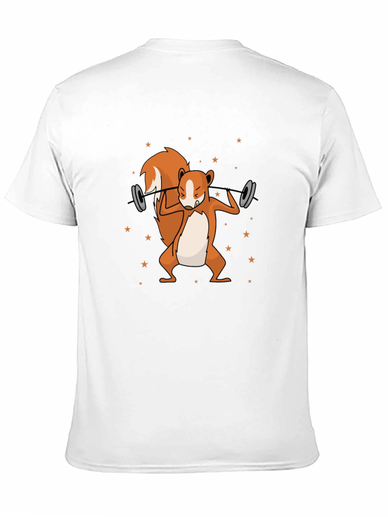 Squirrel Lifting Weights Graphic T-Shirt