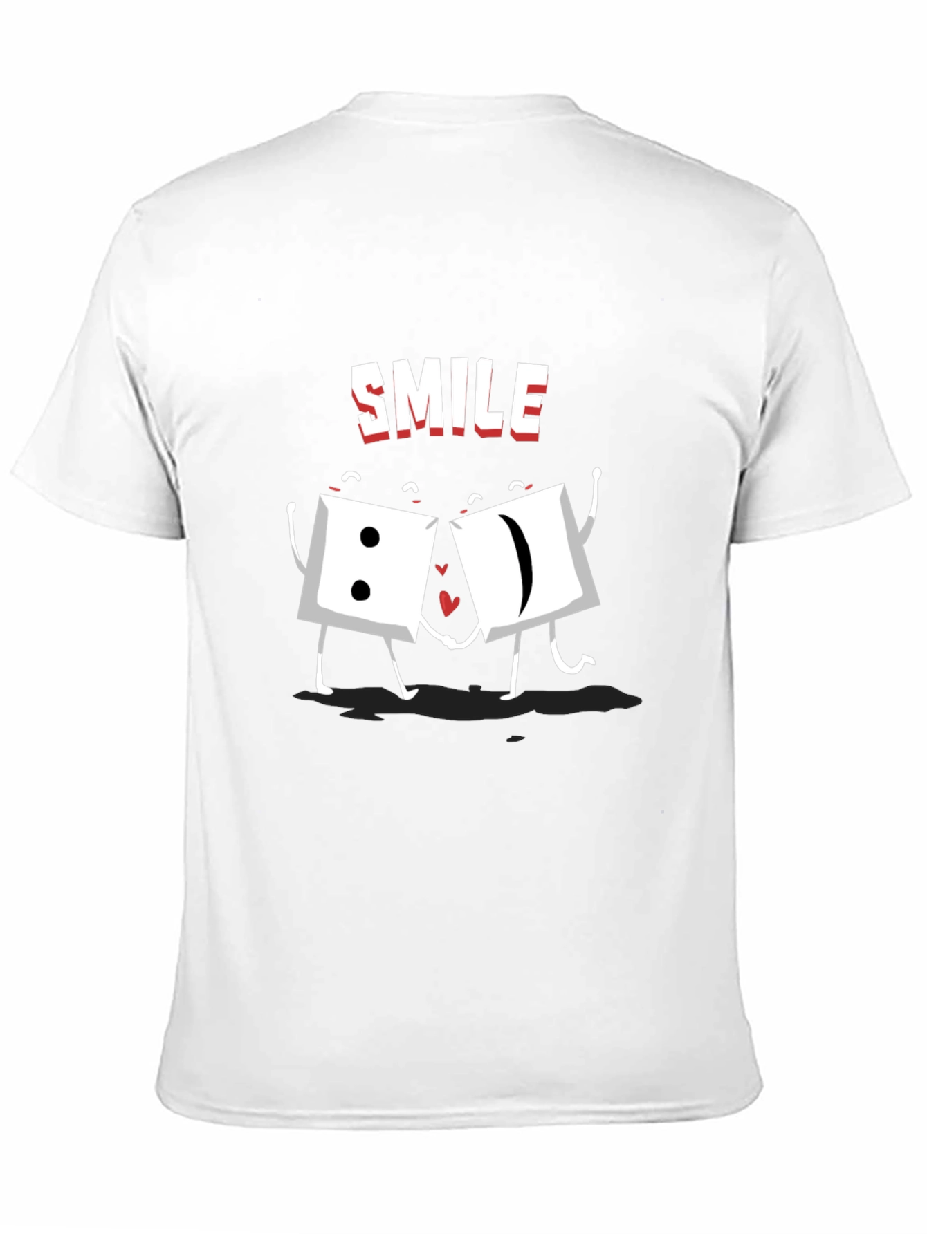 Smile Dice Graphic Tee - Black Cotton T-Shirt