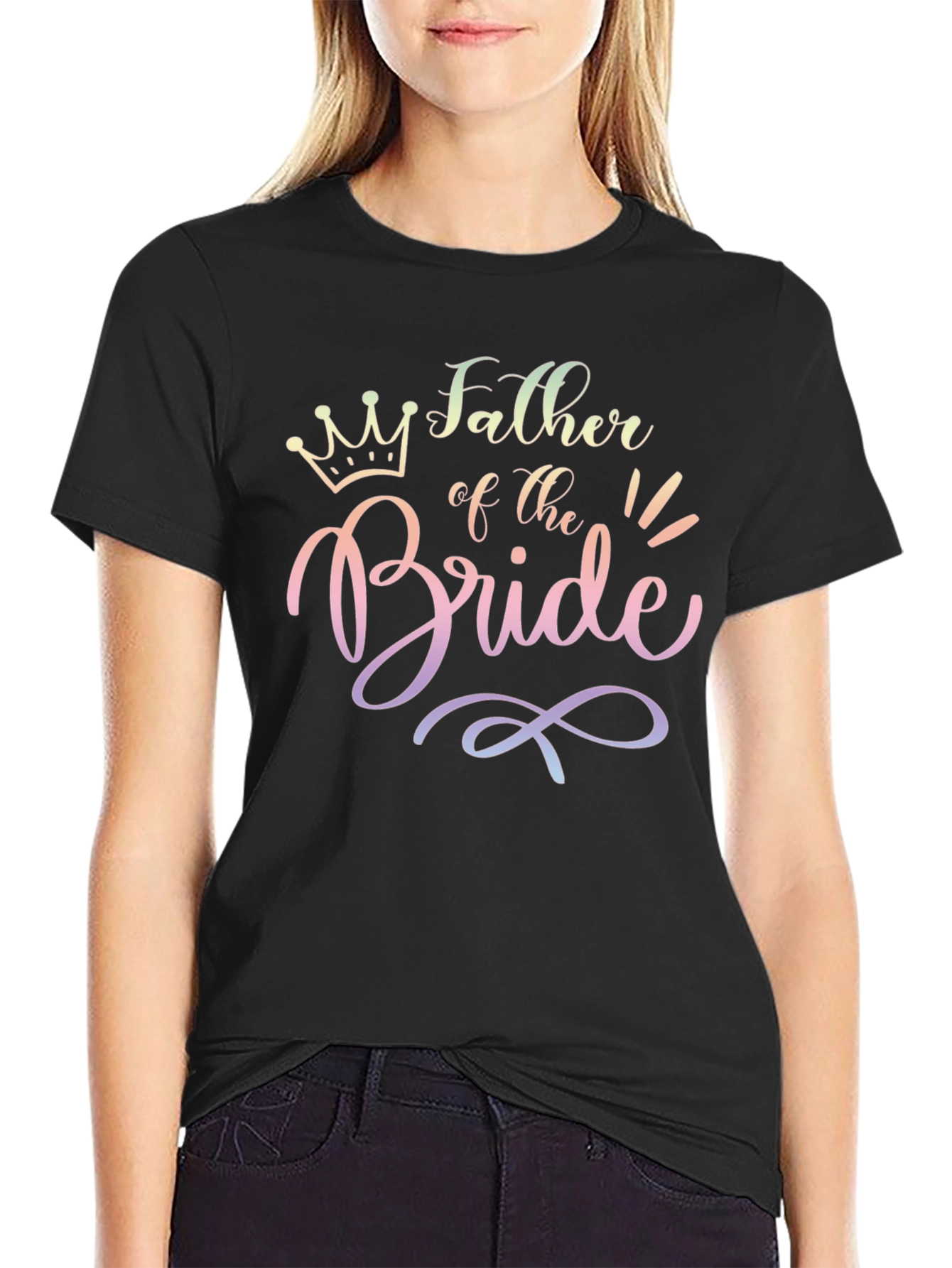 Father of the Bride Black Tee