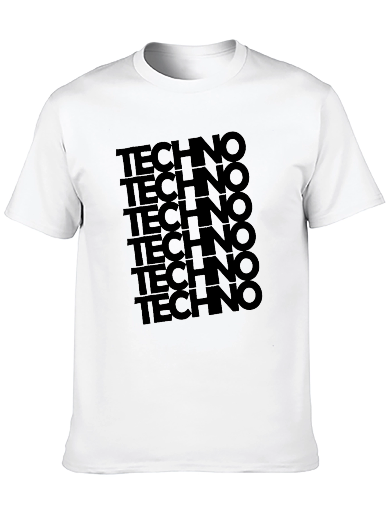 Techno Stack Graphic T-Shirt - Black