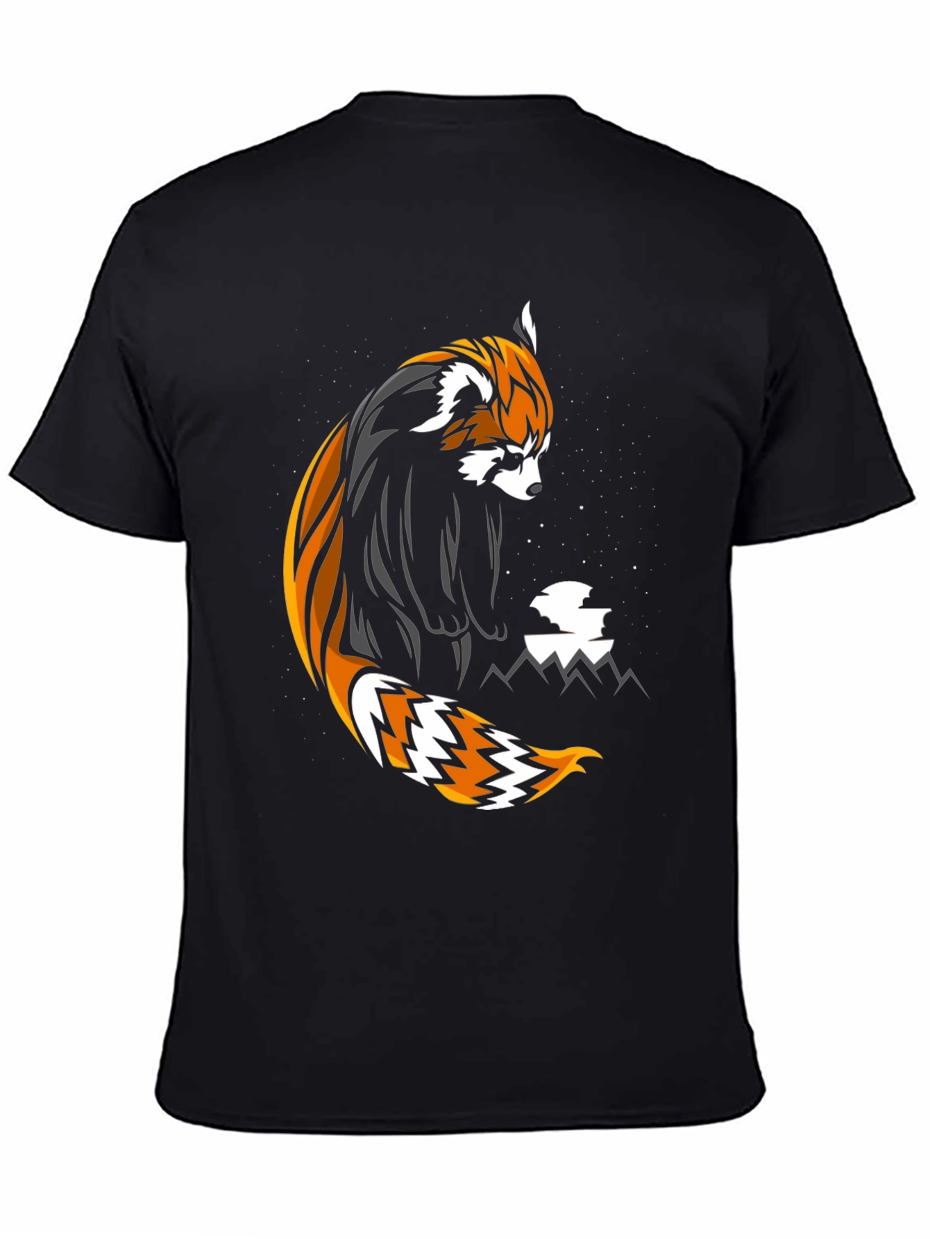 Red Panda Graphic Tee - Stylish Black T-Shirt