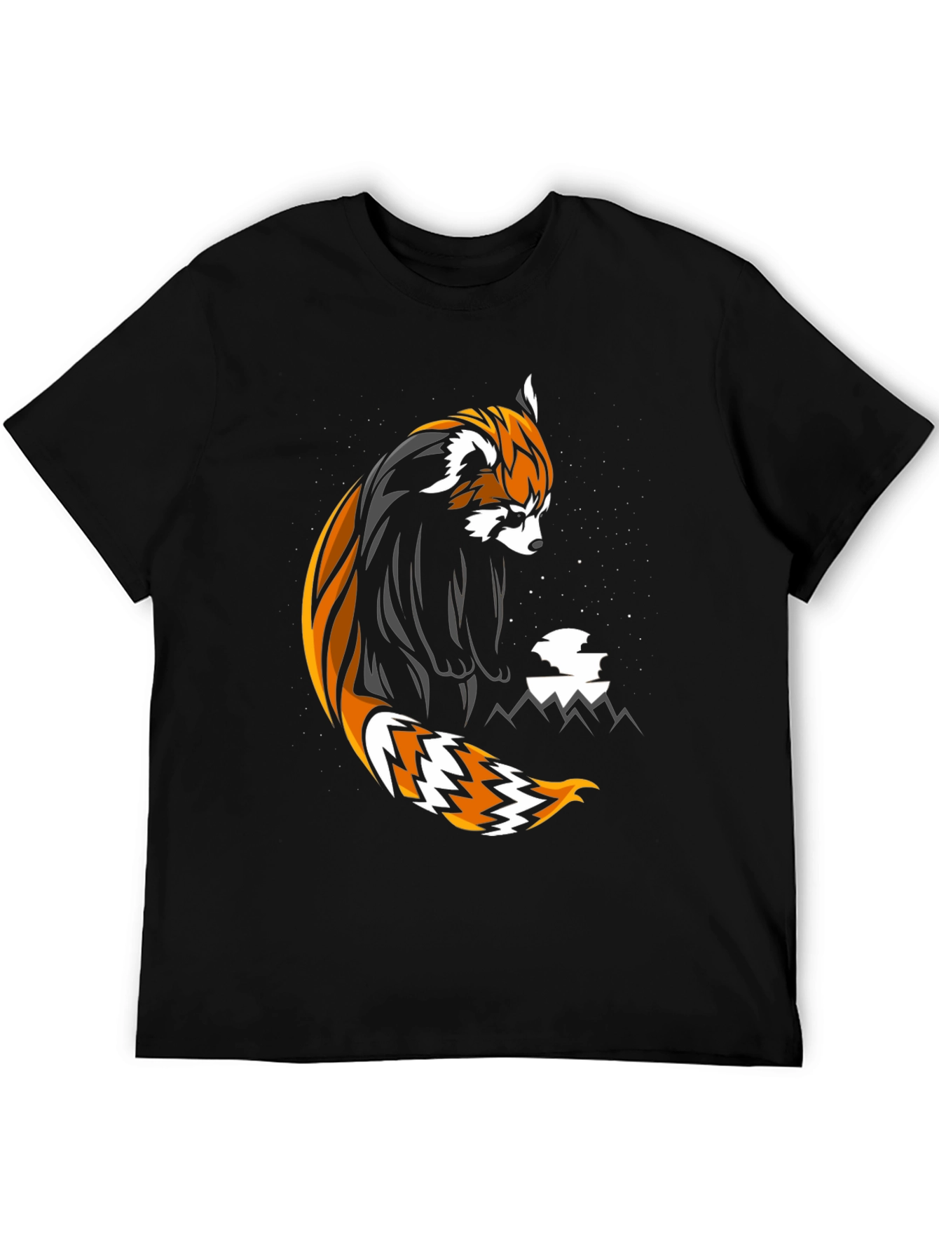 Red Panda Graphic Tee - Stylish Black T-Shirt