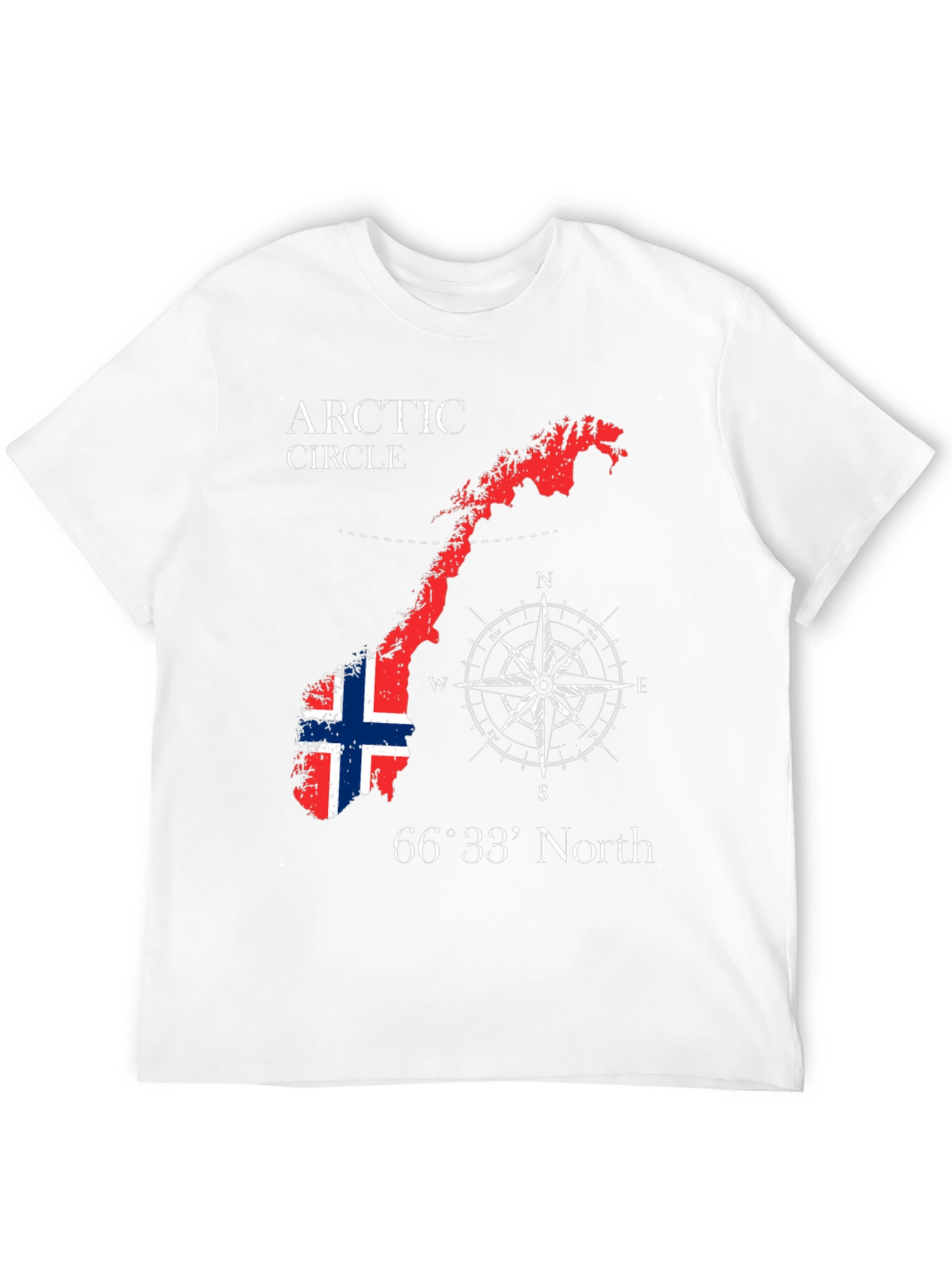 Norway Arctic Circle Black Graphic T-Shirt