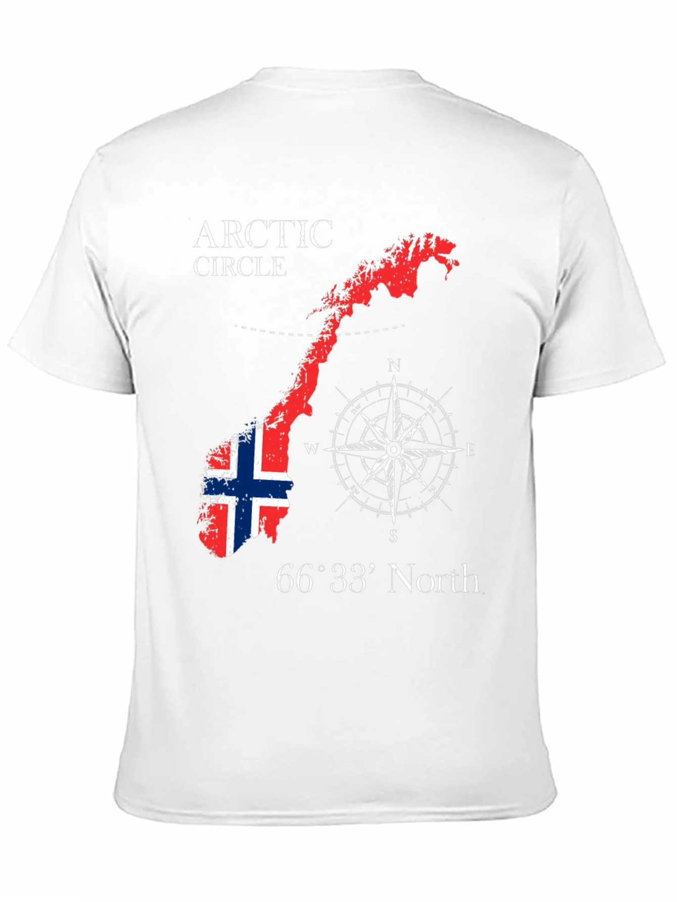 Norway Arctic Circle Black Graphic T-Shirt