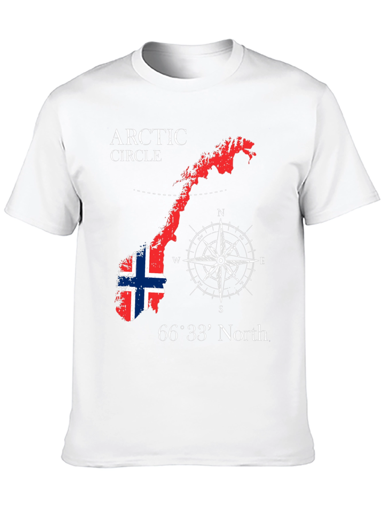 Norway Arctic Circle Black Graphic T-Shirt