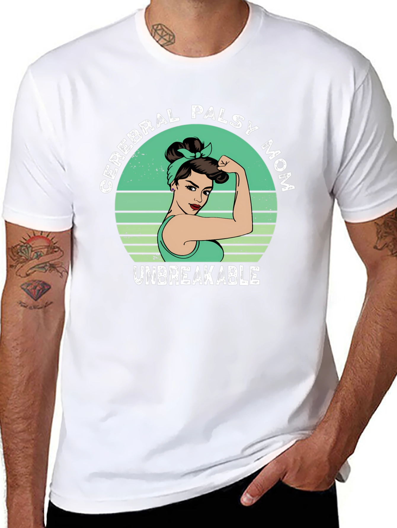Cerebral Palsy Mom T-Shirt - Unbreakable Strength