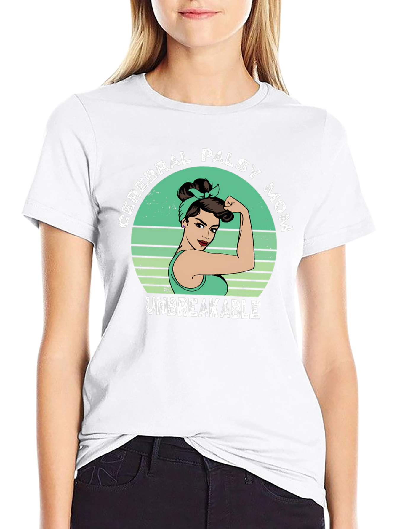 Cerebral Palsy Mom T-Shirt - Unbreakable Strength