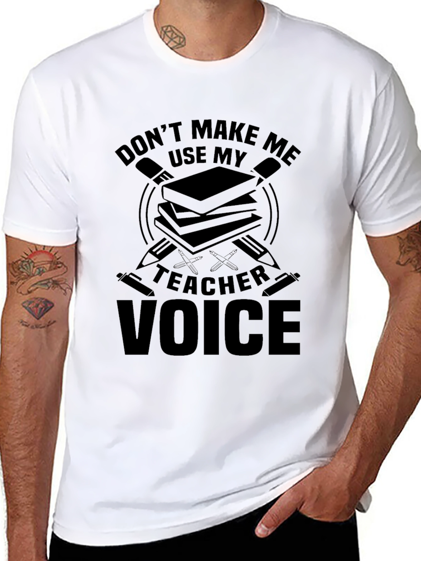 Teacher Voice Graphic Tee - Black