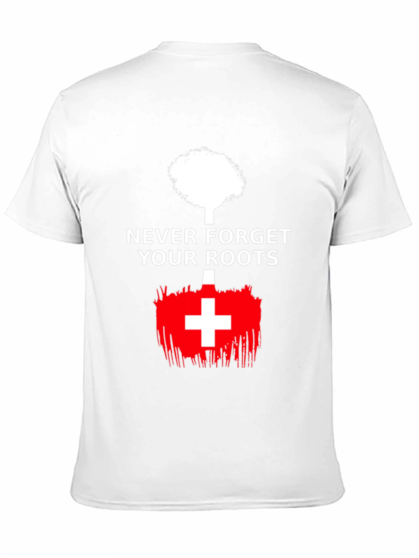 Never Forget Roots Tree Swiss Flag T-Shirt