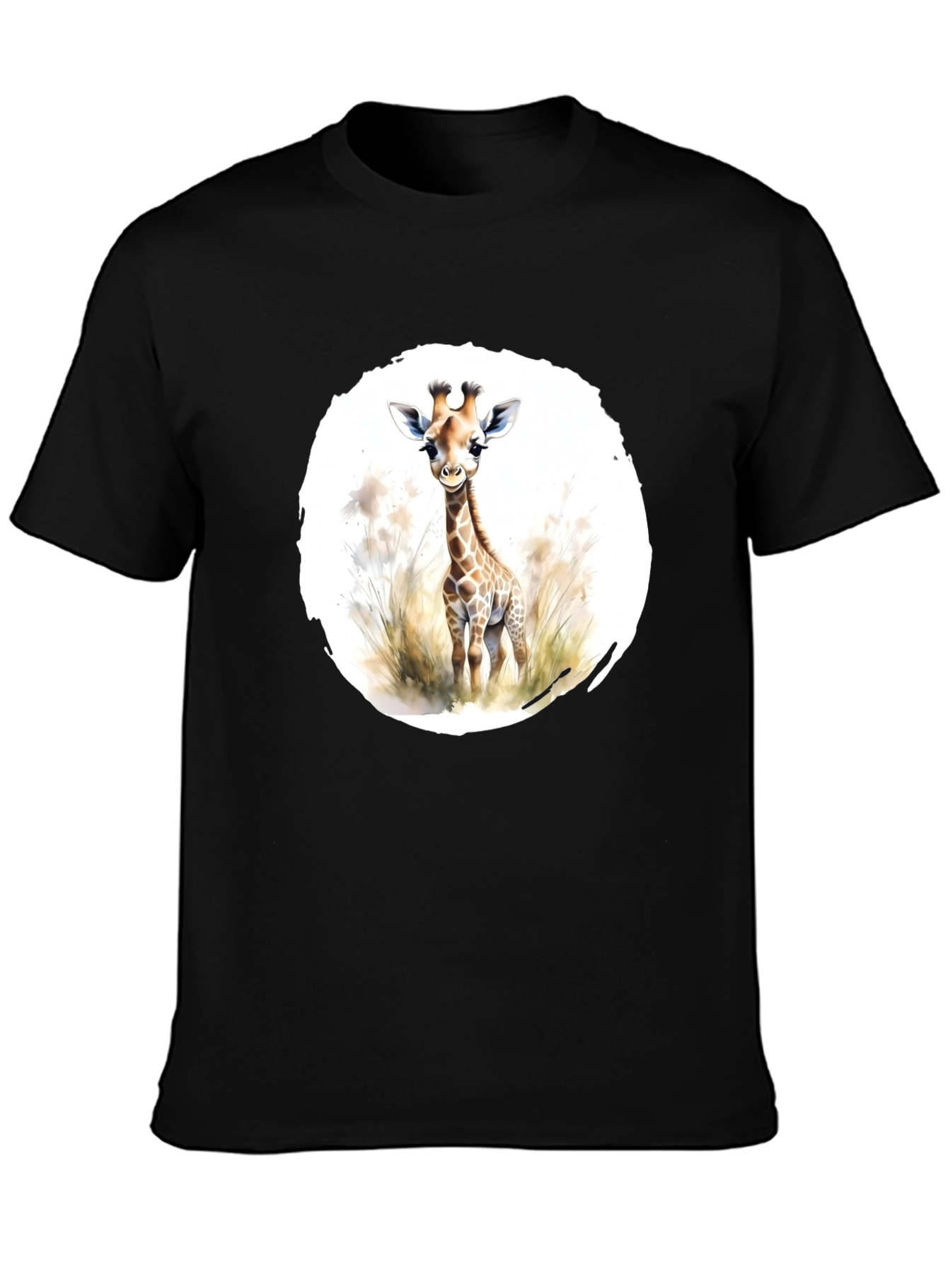 Giraffe Graphic Tee - Unisex Black T-Shirt