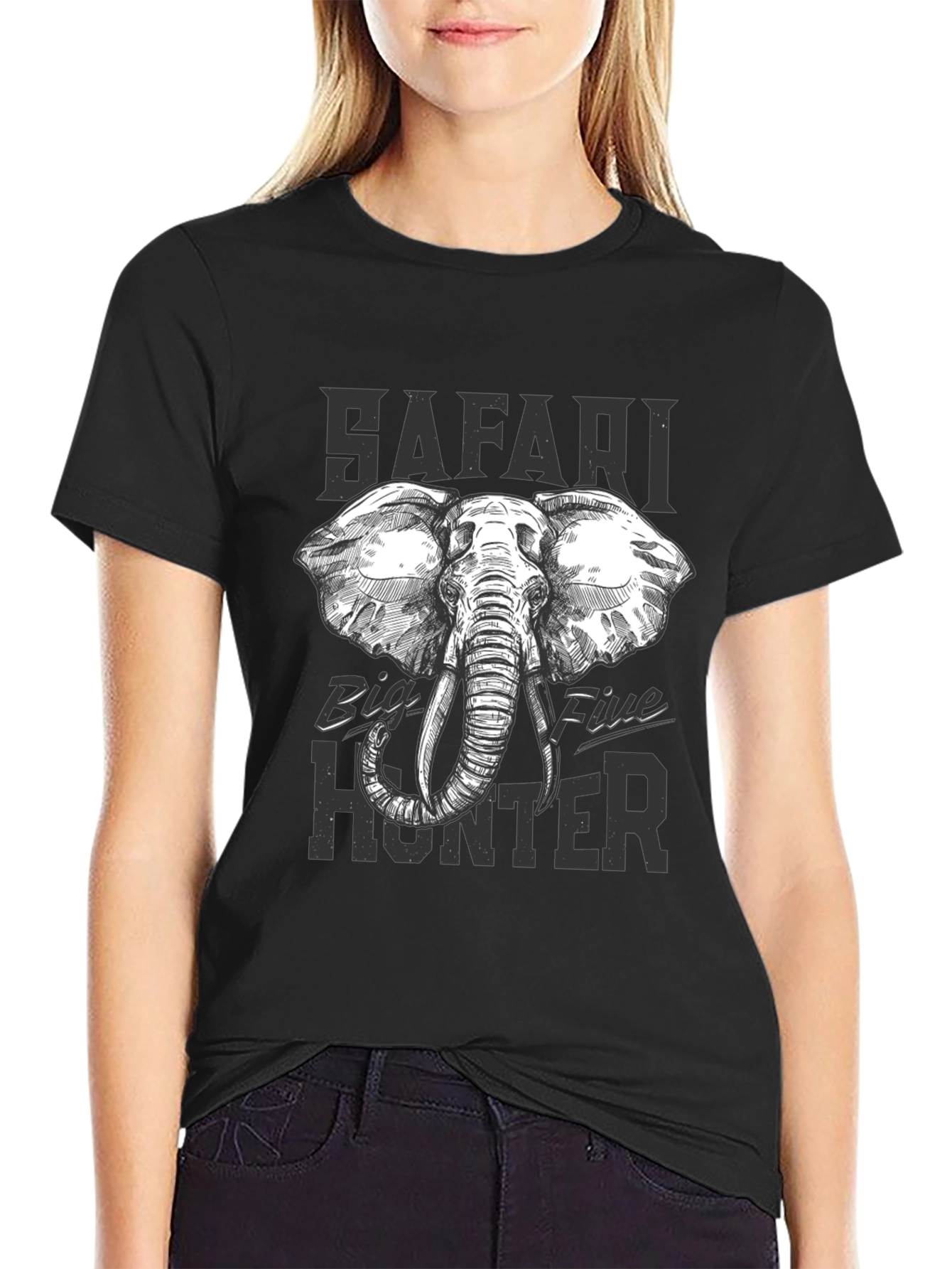 Safari Big Five Hunter Graphic T-Shirt