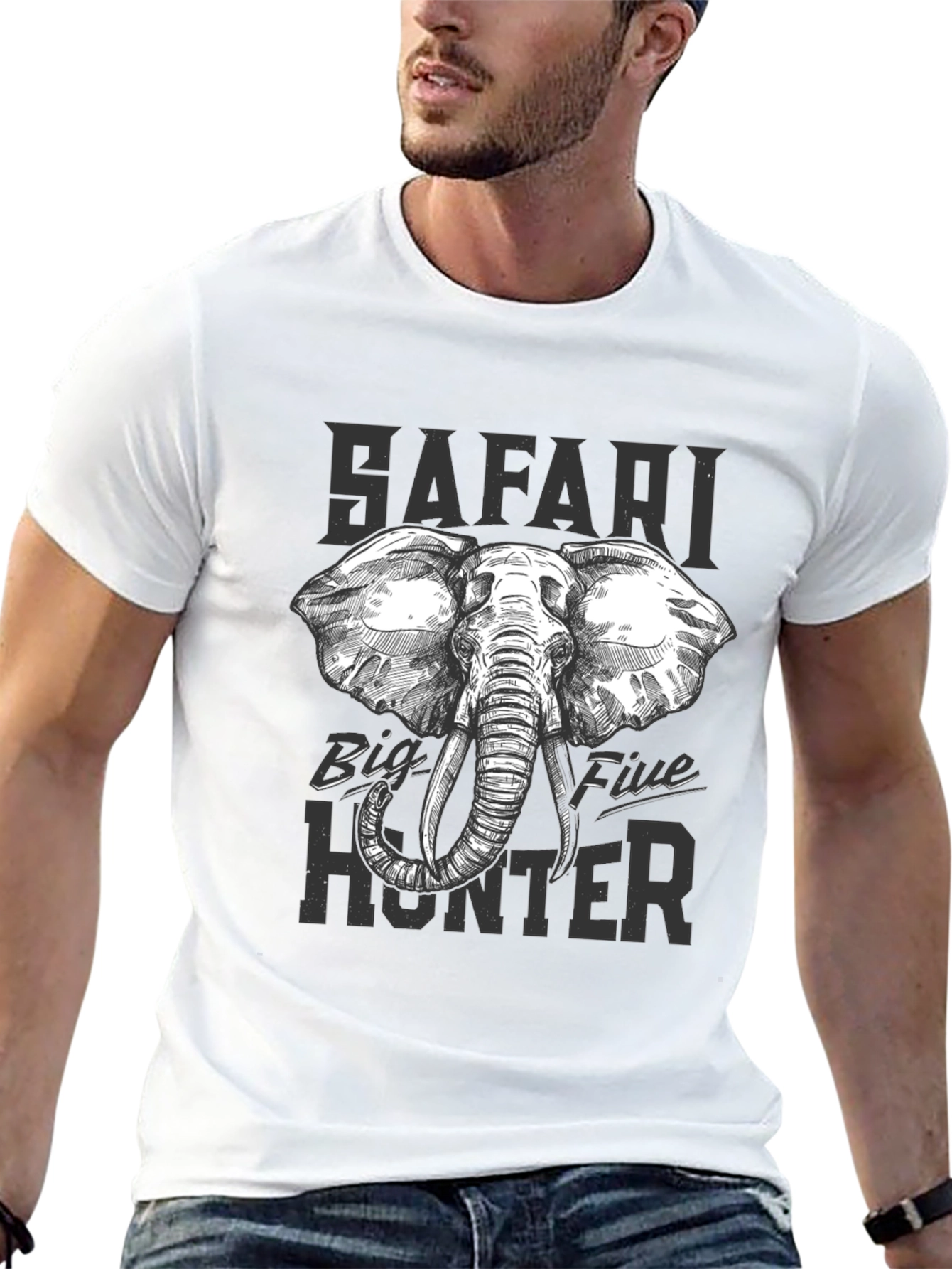 Safari Big Five Hunter Graphic T-Shirt
