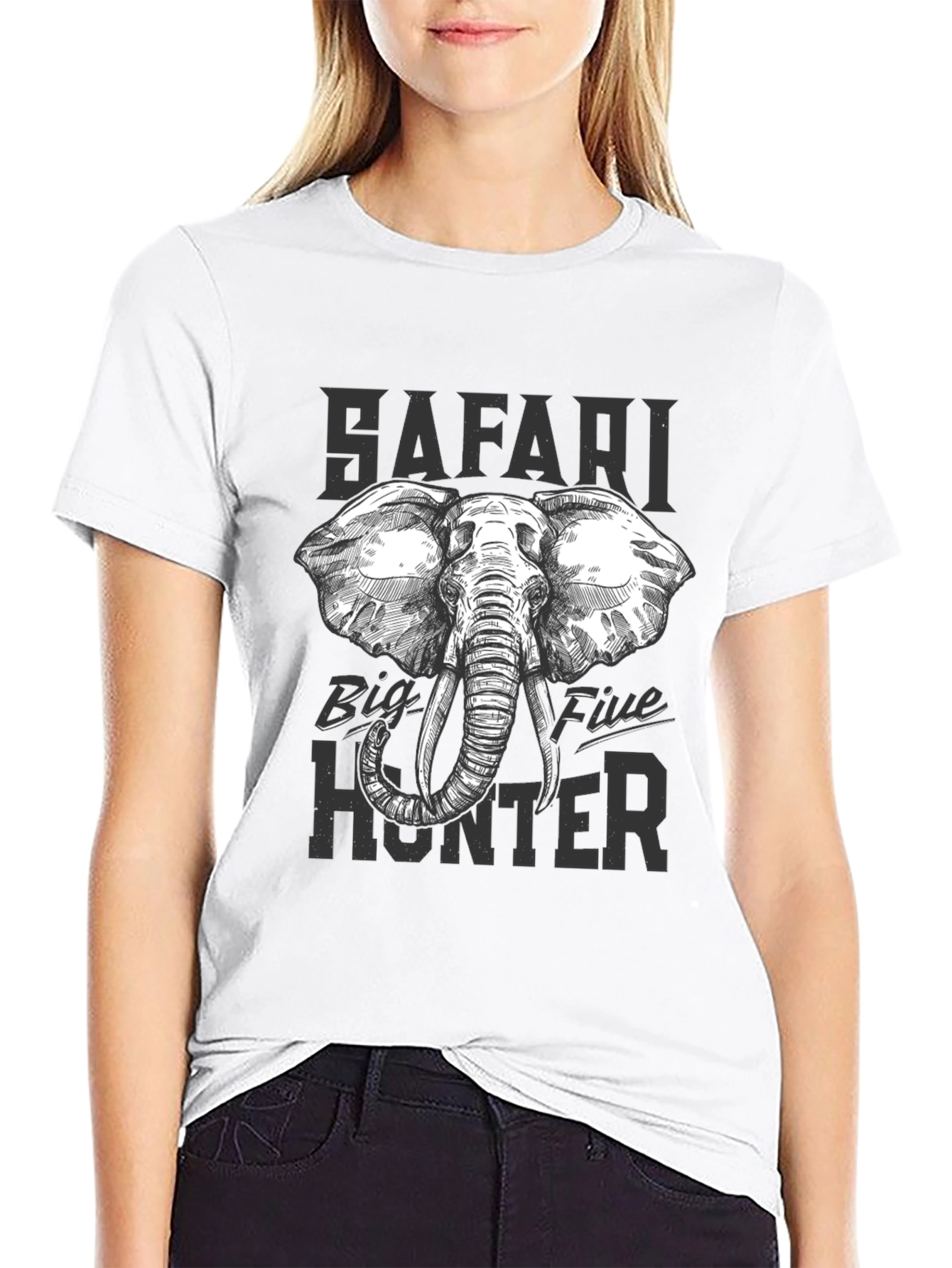 Safari Big Five Hunter Graphic T-Shirt