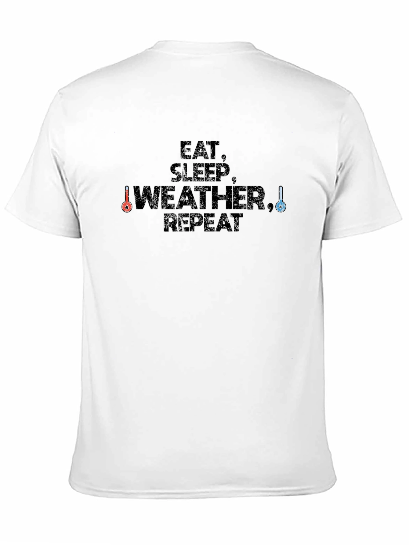 Eat Sleep Weather Repeat Black T-Shirt