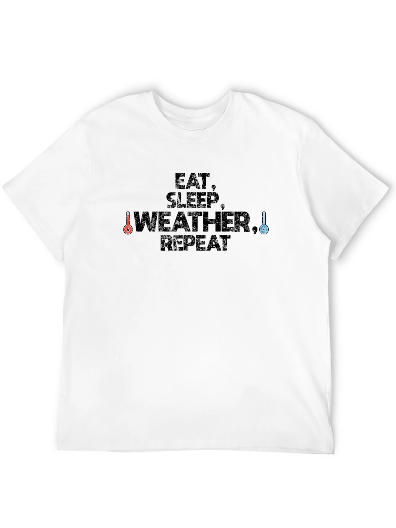 Eat Sleep Weather Repeat Black T-Shirt
