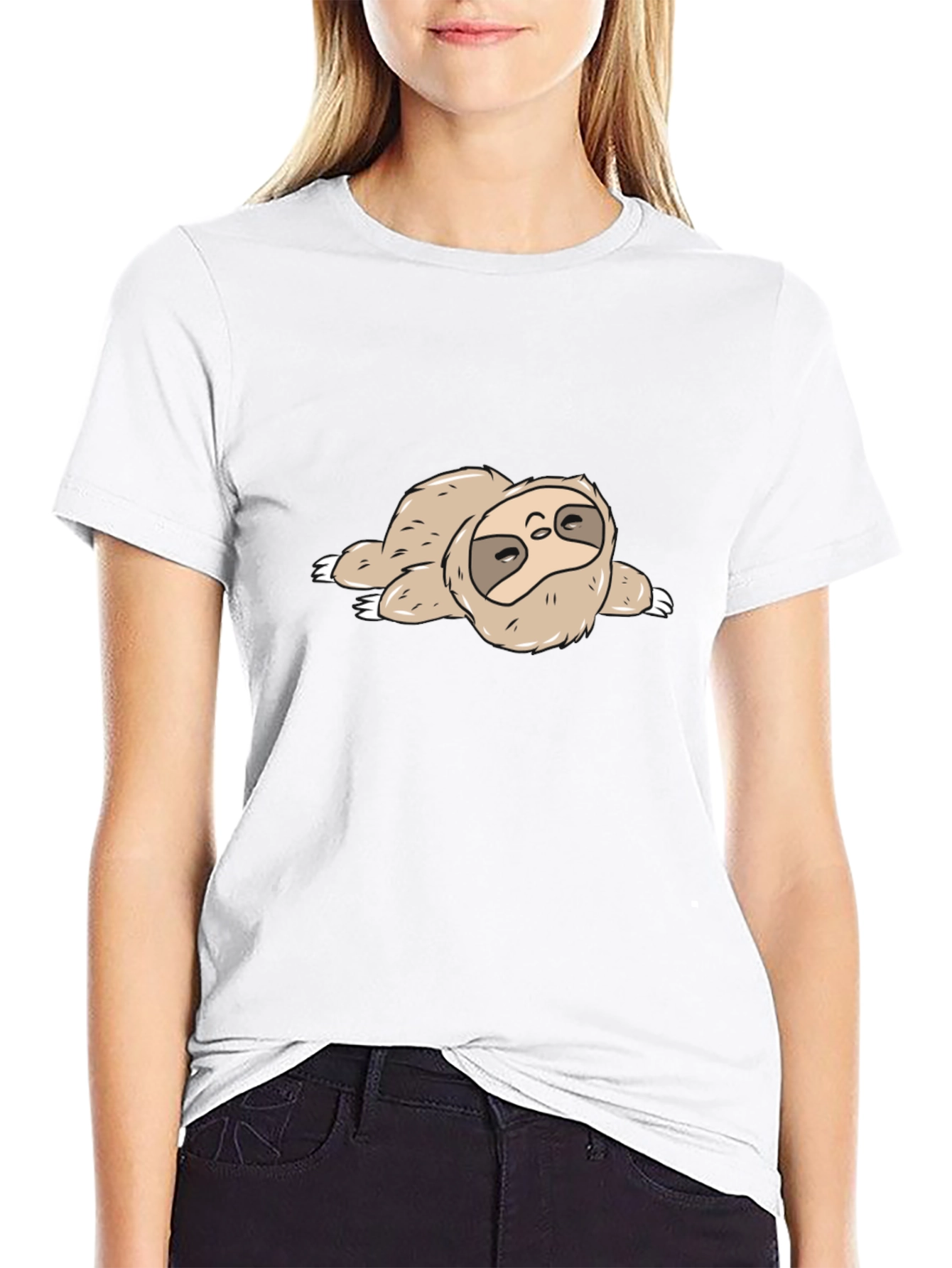 Lazy Sloth Graphic Tee - Comfy & Casual