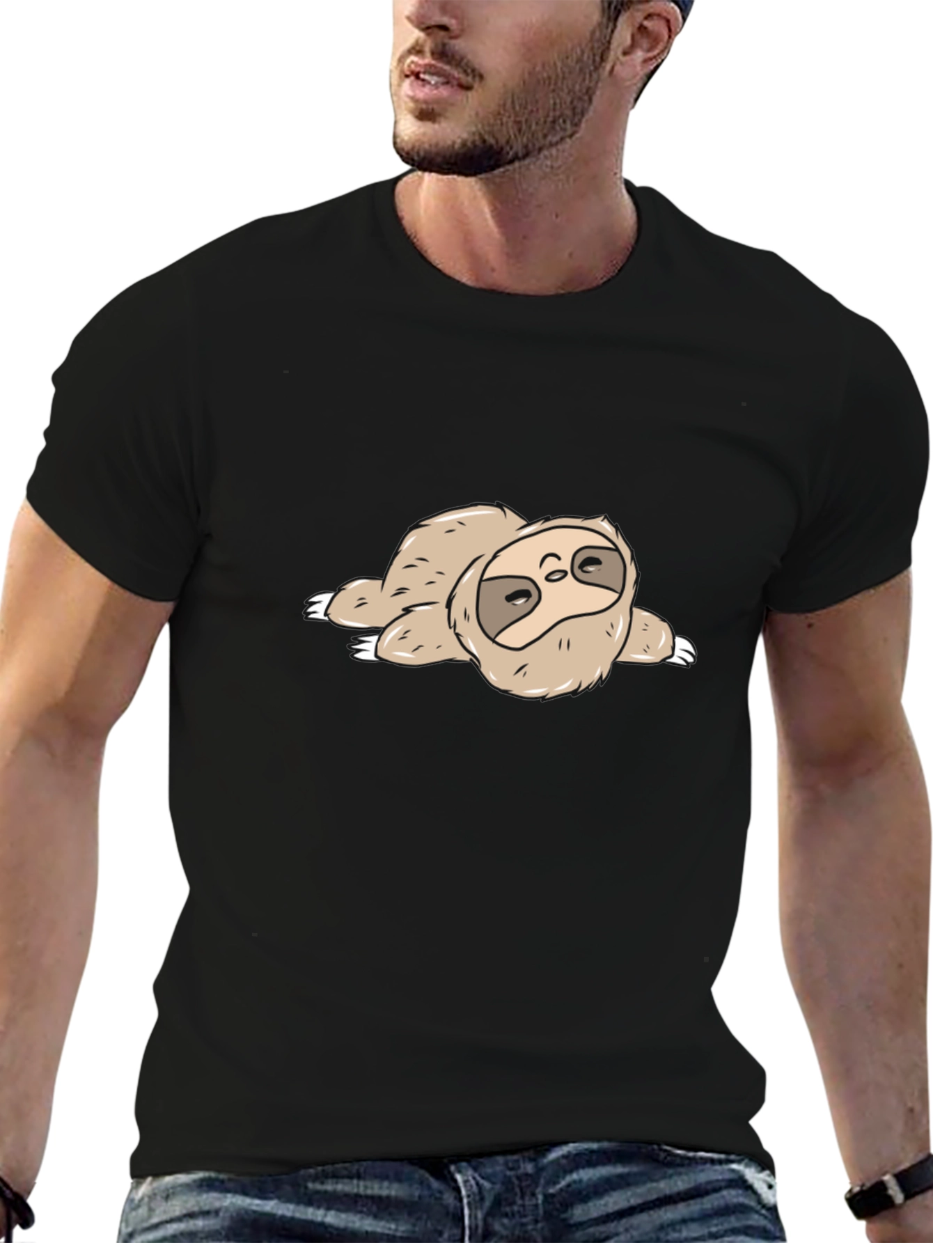 Lazy Sloth Graphic Tee - Comfy & Casual