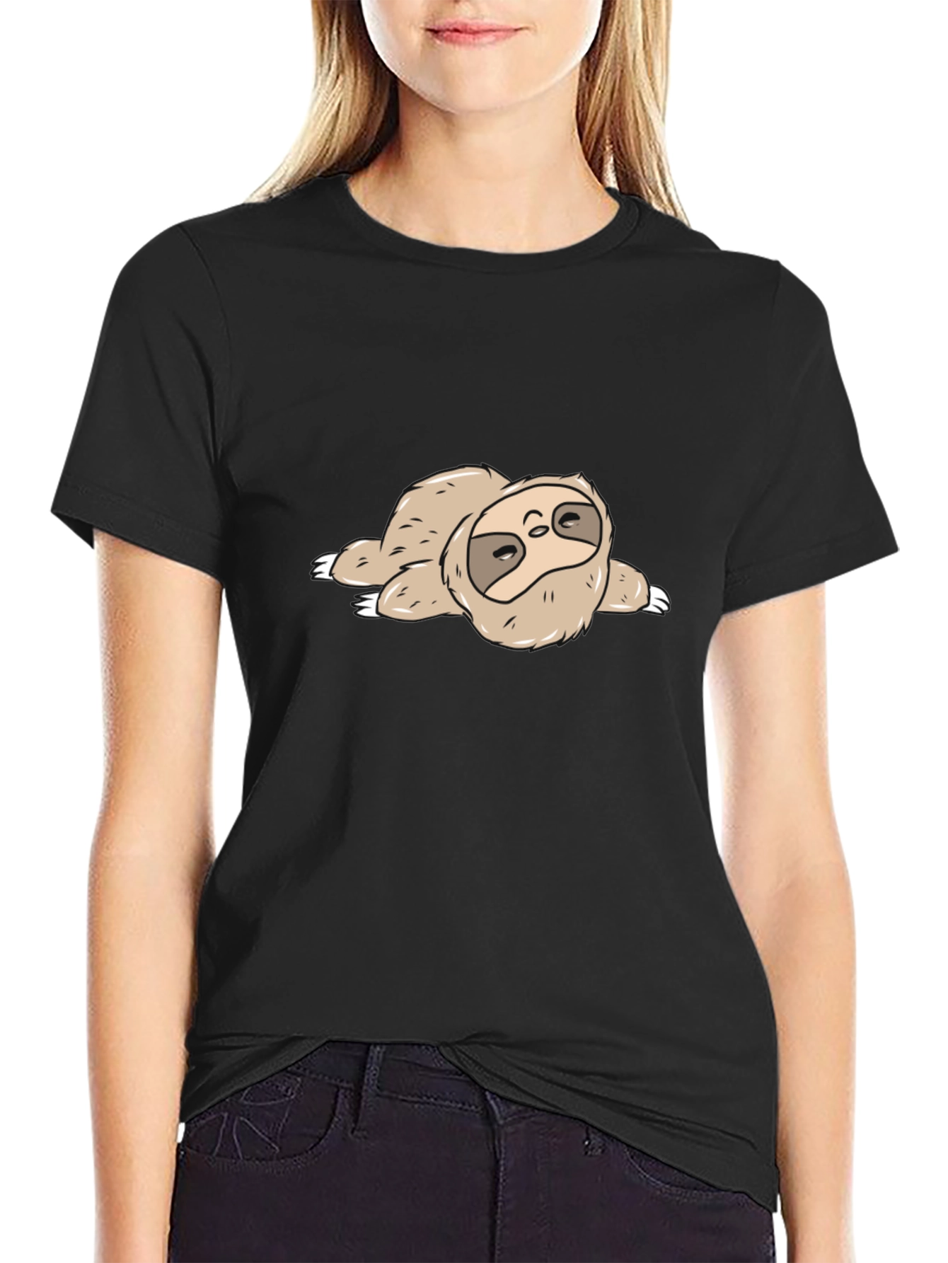 Lazy Sloth Graphic Tee - Comfy & Casual