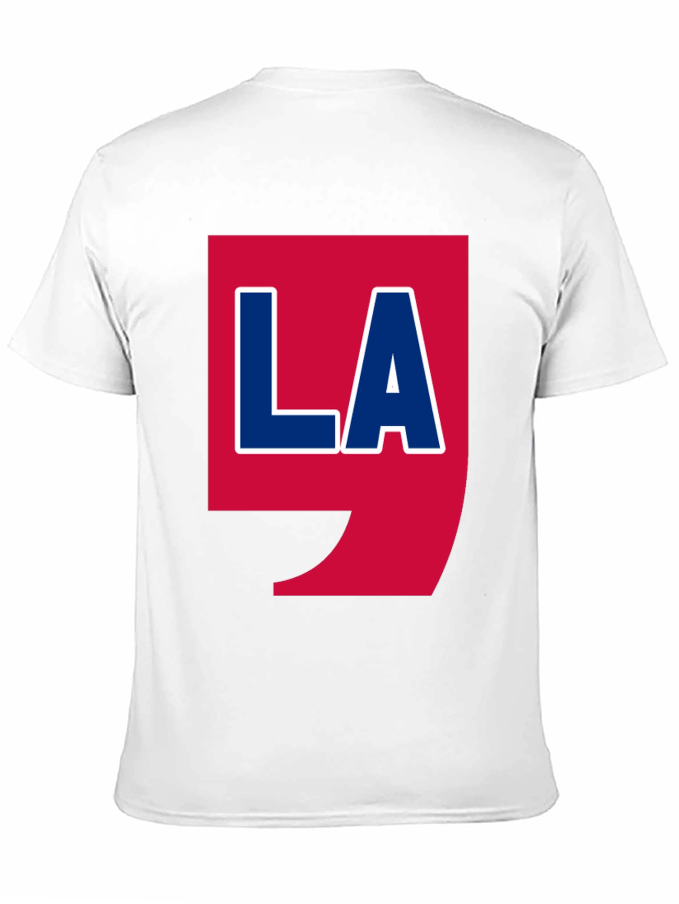 LA Graphic T-Shirt - Bold Red & Blue Design