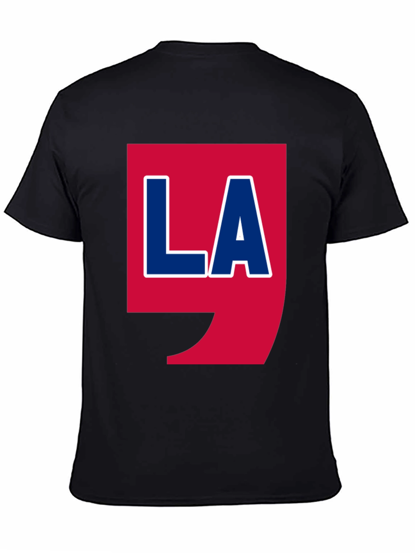 LA Graphic T-Shirt - Bold Red & Blue Design