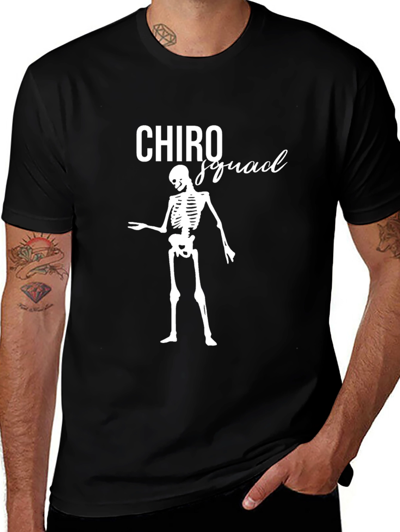 Chiro Squad Skeleton Graphic Tee - Black