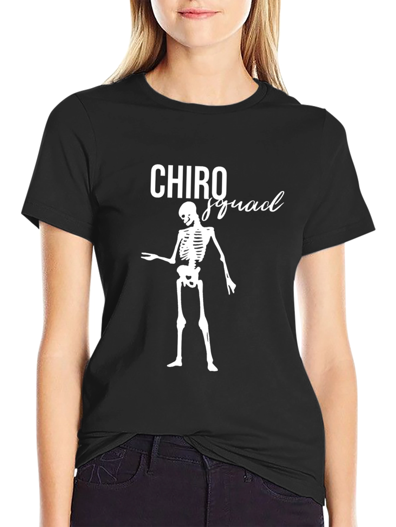 Chiro Squad Skeleton Graphic Tee - Black