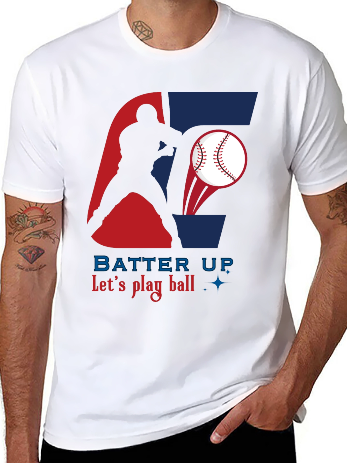 Batter Up Baseball Graphic Tee - Black