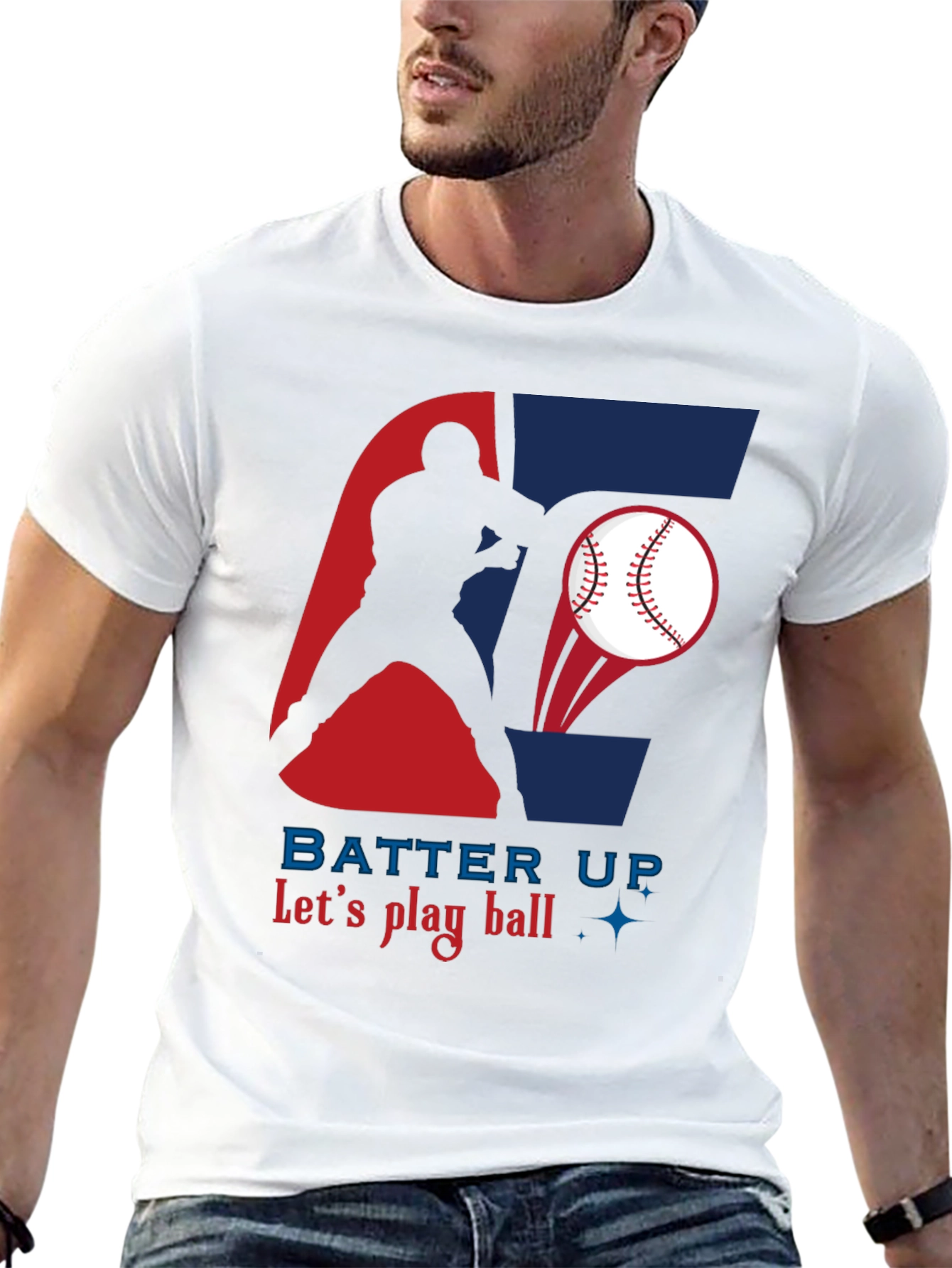 Batter Up Baseball Graphic Tee - Black