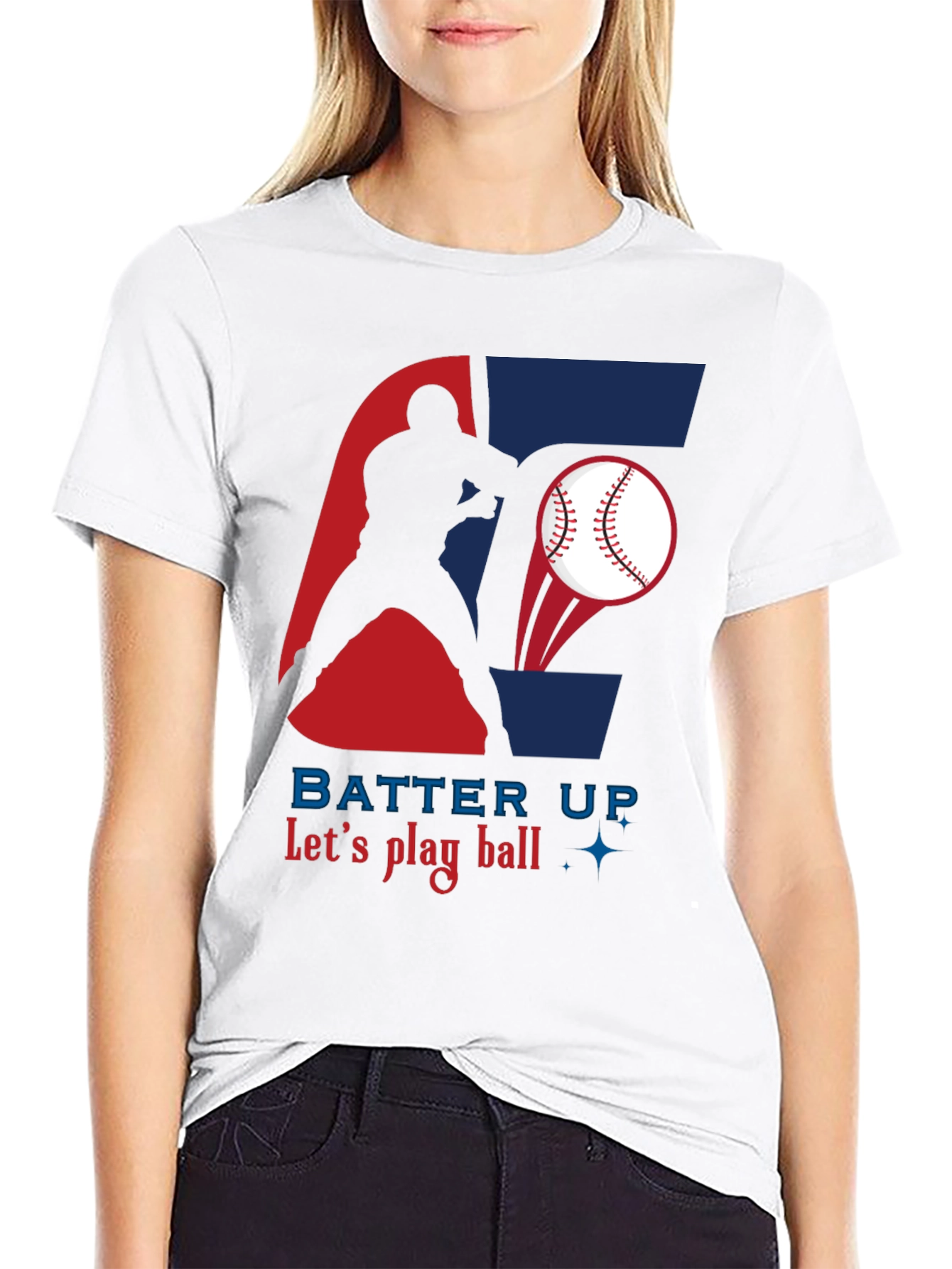 Batter Up Baseball Graphic Tee - Black
