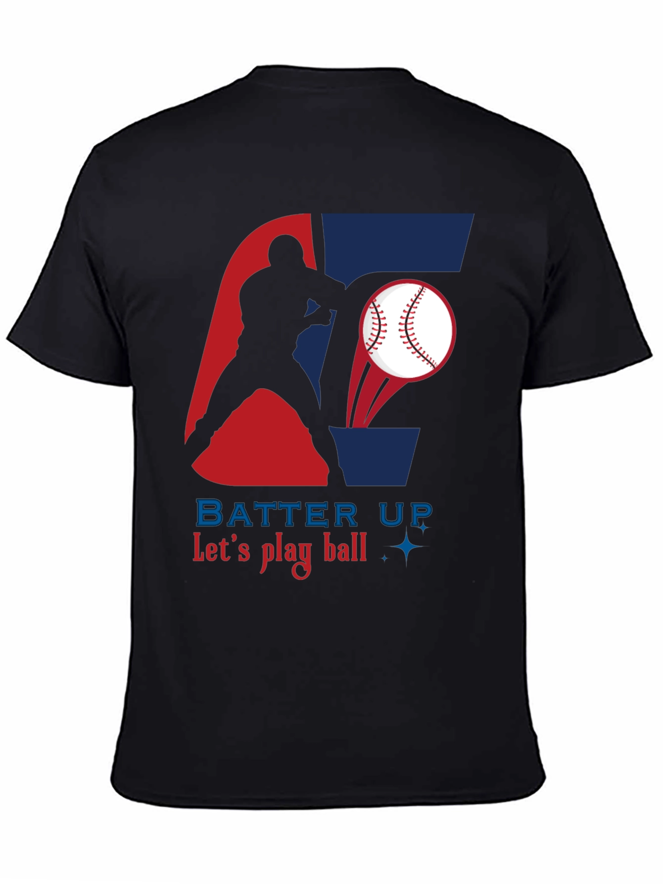 Batter Up Baseball Graphic Tee - Black