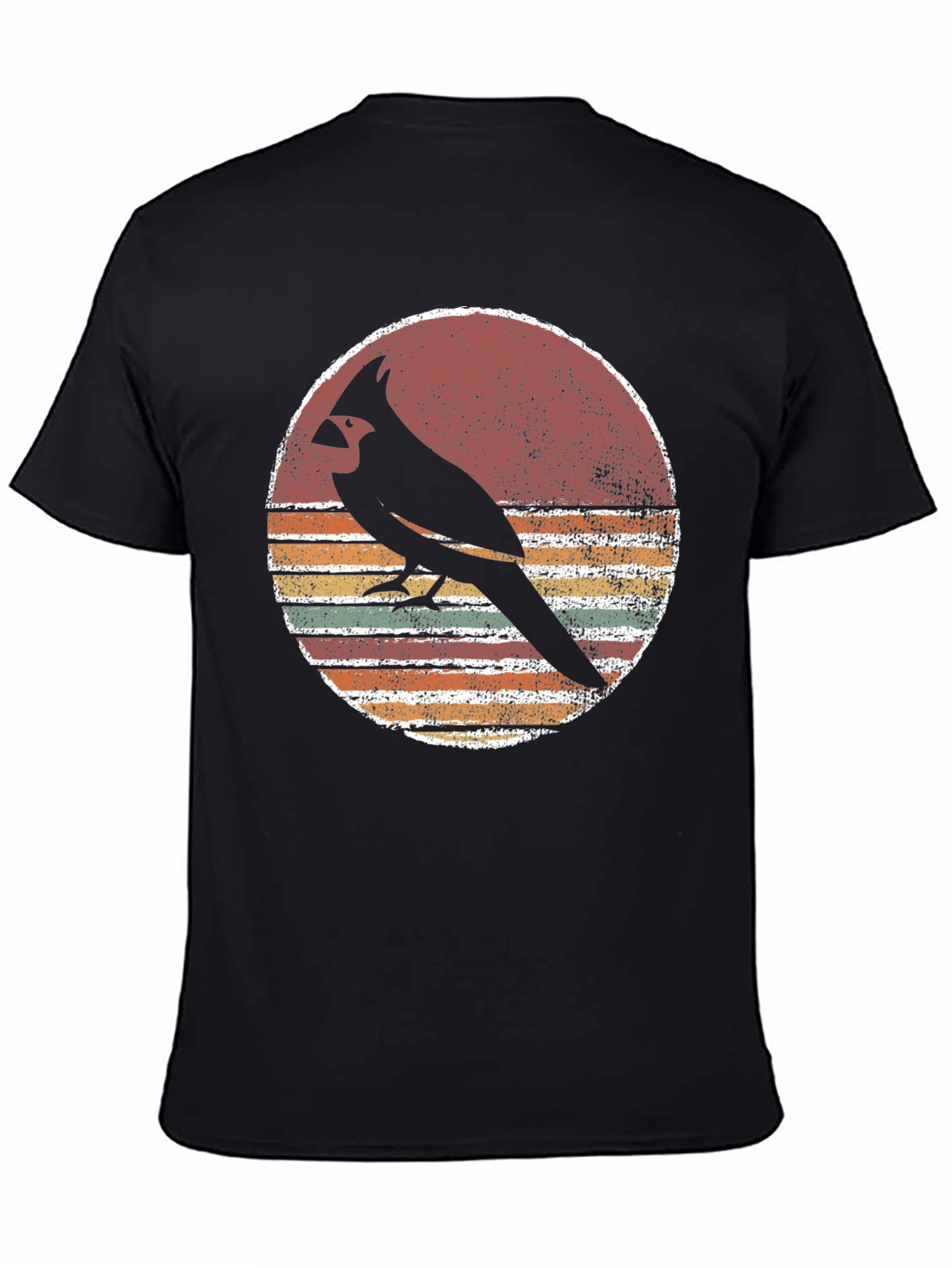 Retro Cardinal Bird Graphic T-Shirt