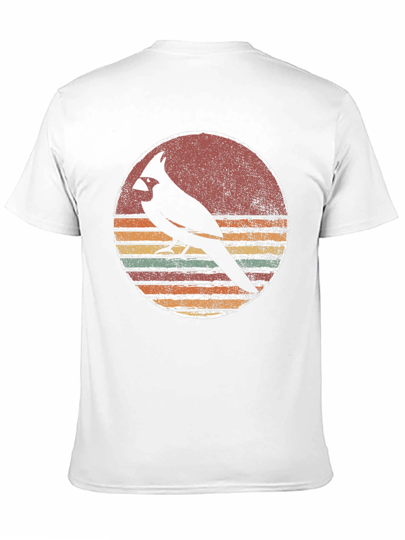 Retro Cardinal Bird Graphic T-Shirt