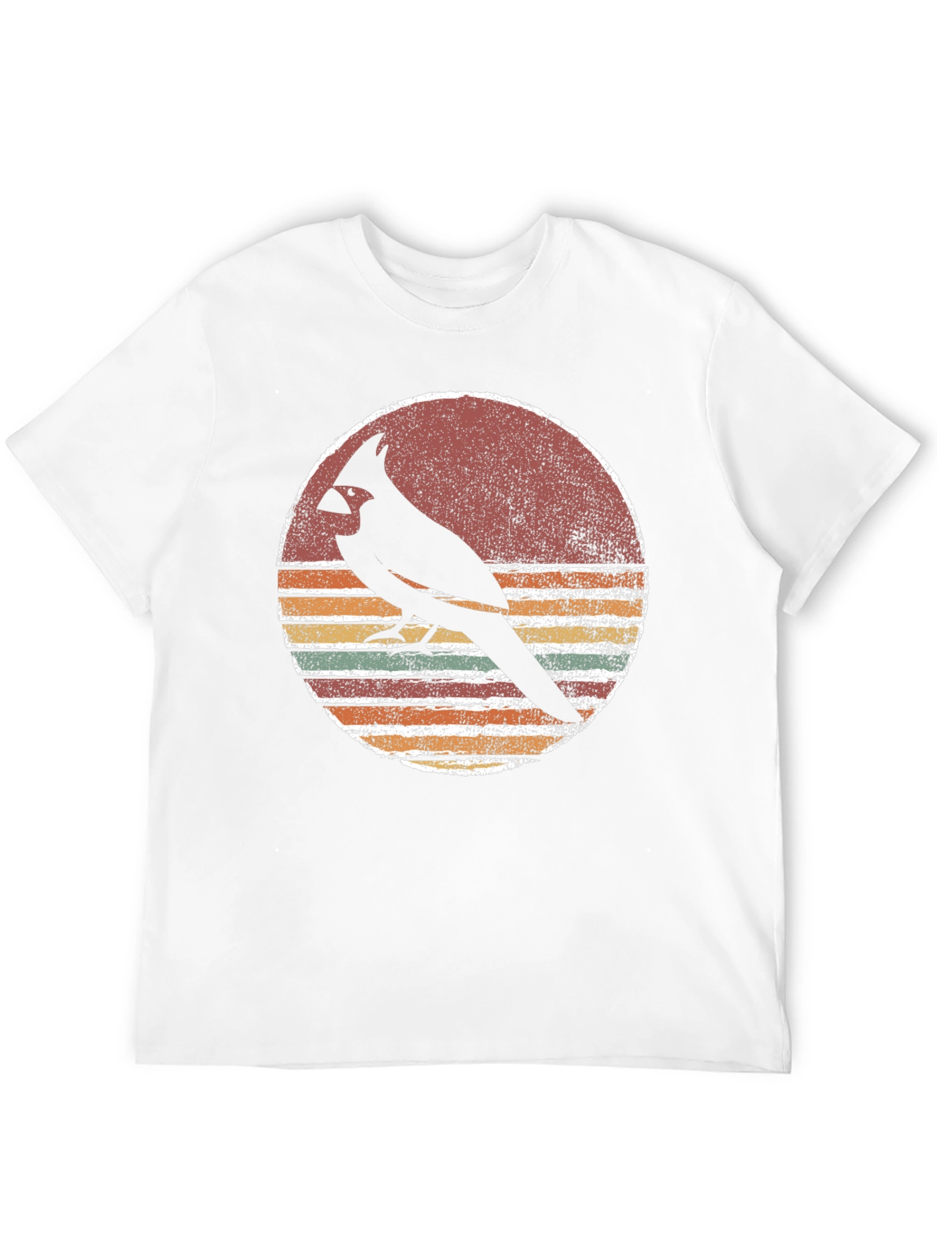 Retro Cardinal Bird Graphic T-Shirt