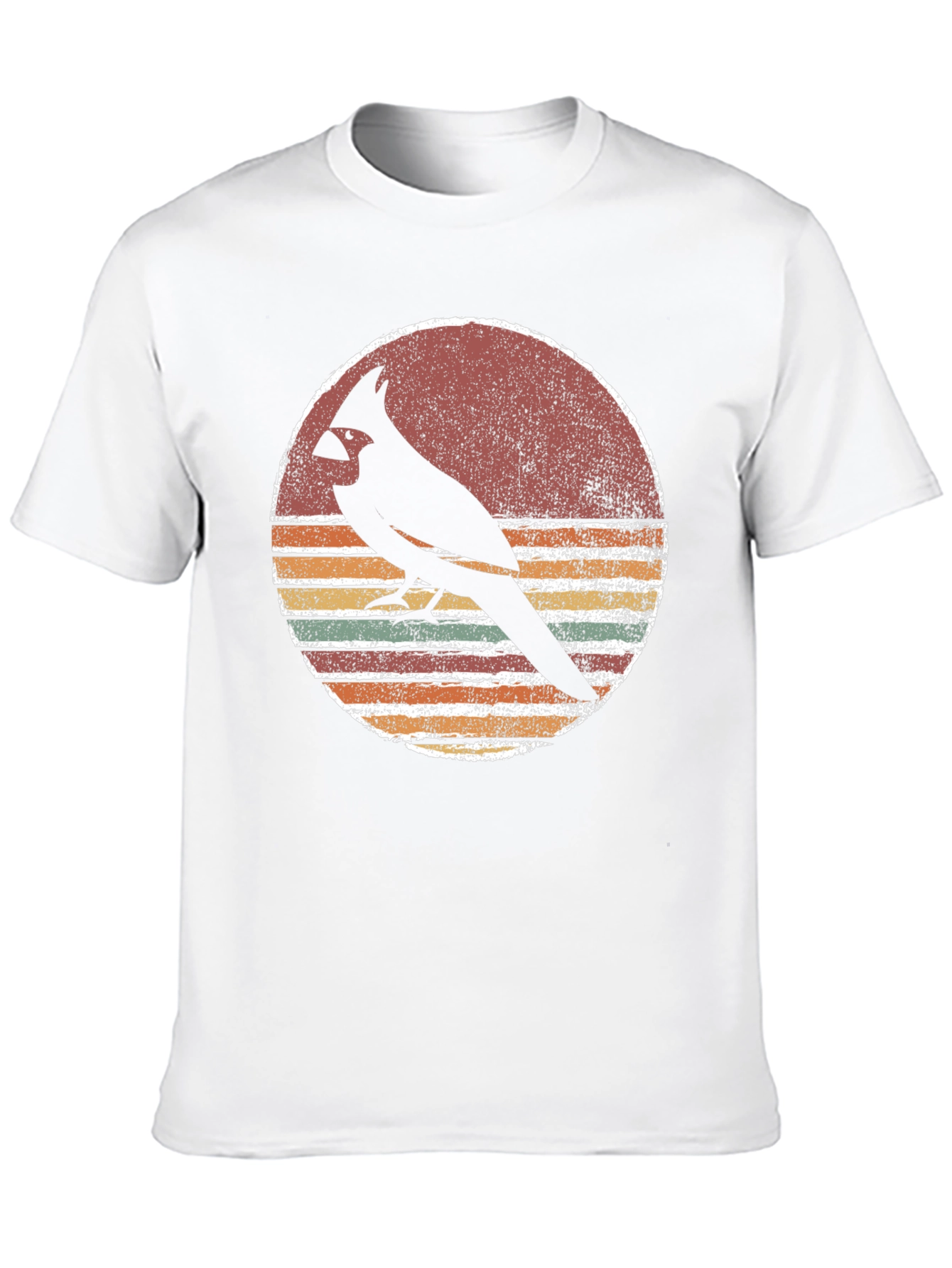 Retro Cardinal Bird Graphic T-Shirt