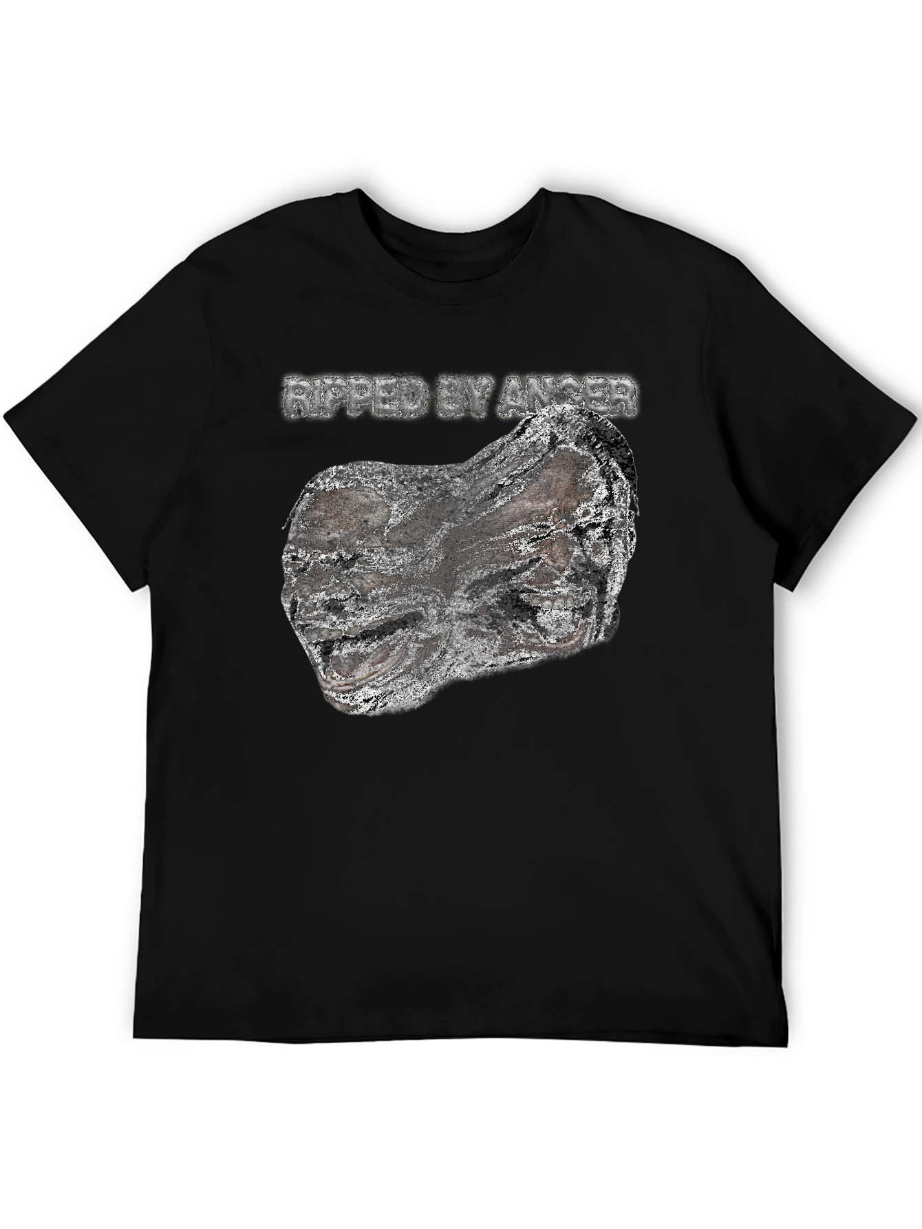 Ripped by Anger Graphic Tee - Black