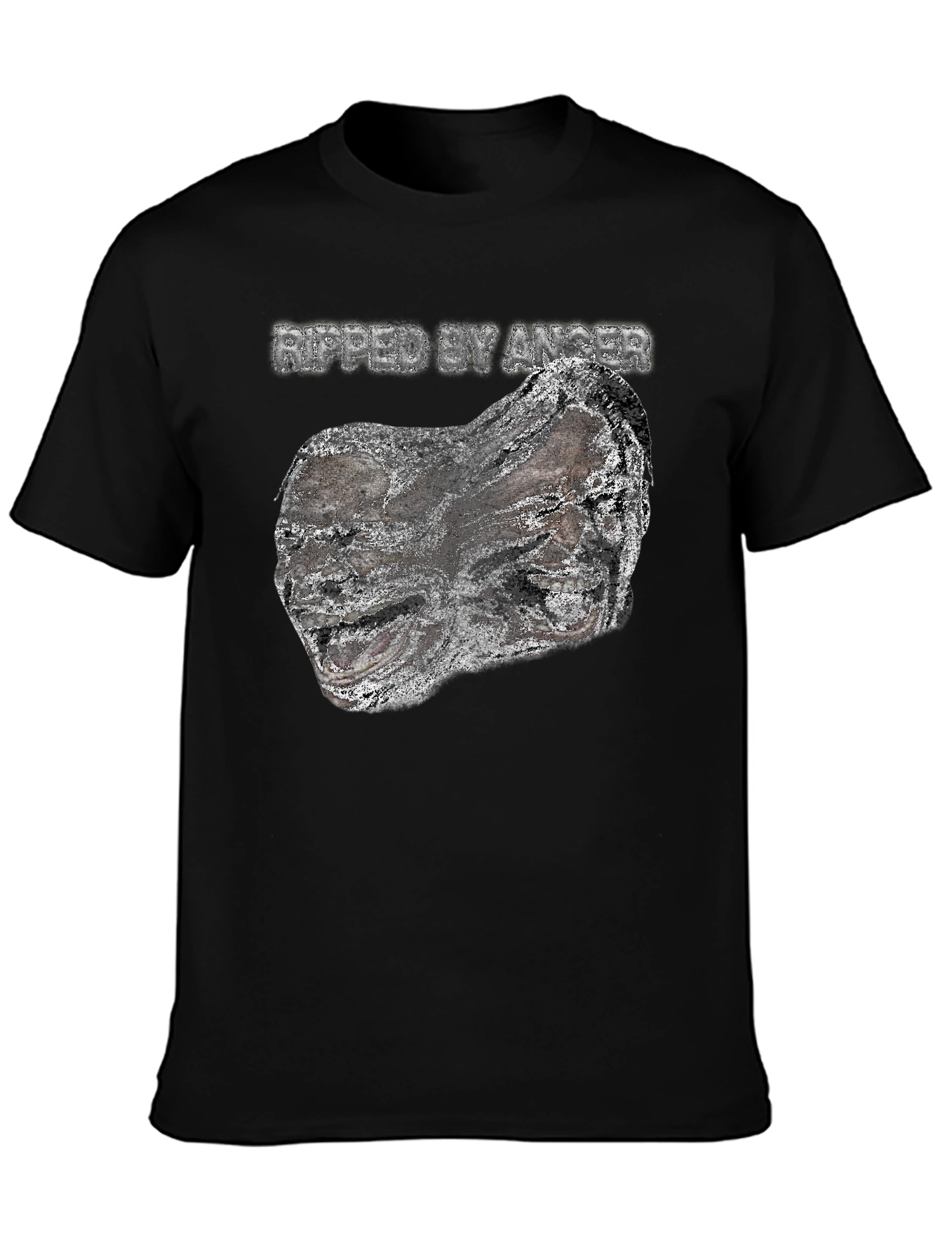 Ripped by Anger Graphic Tee - Black