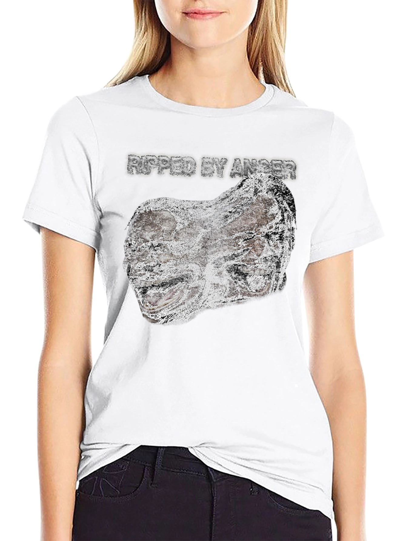 Ripped by Anger Graphic Tee - Black