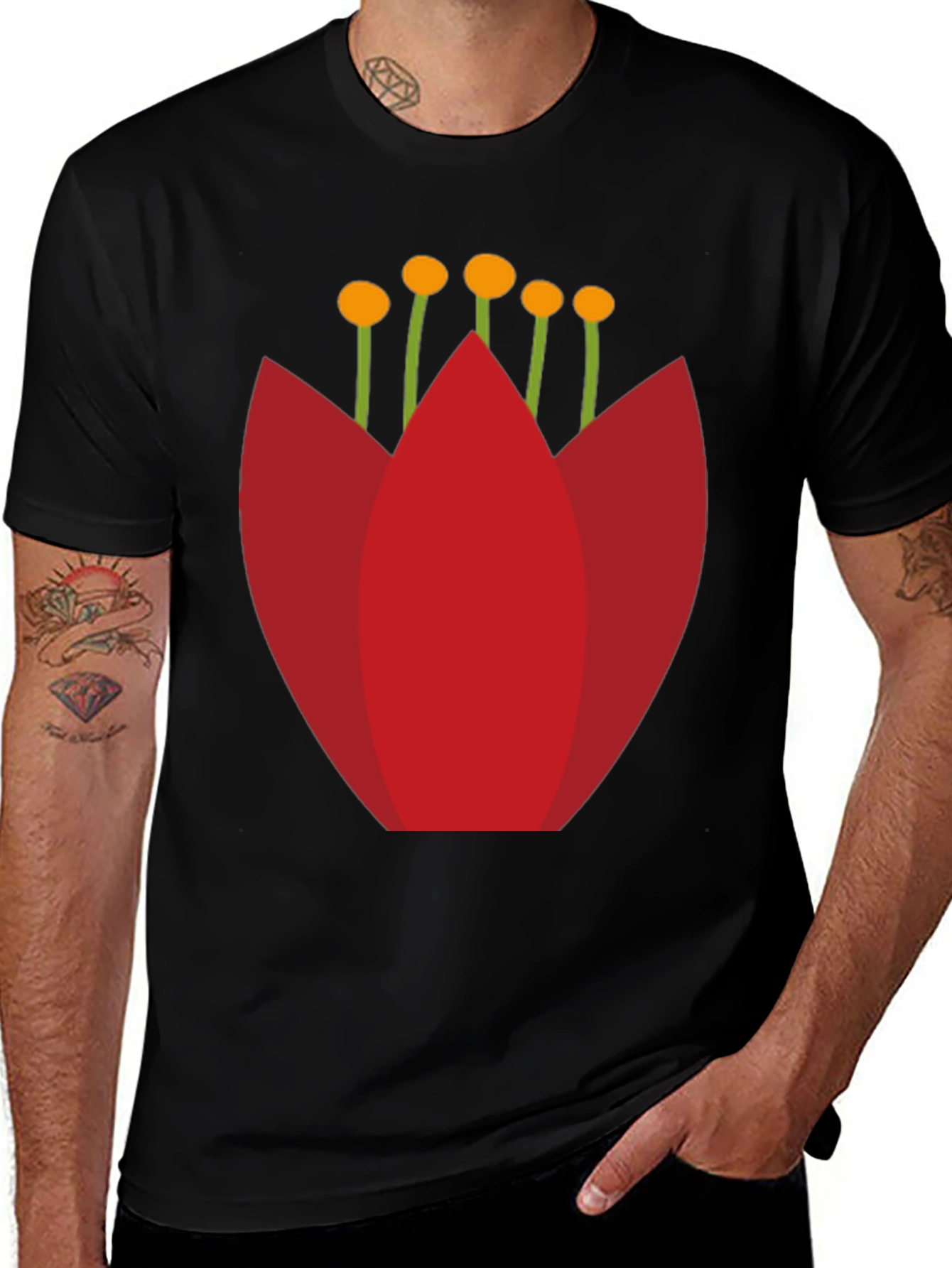 Modern Floral Graphic T-Shirt