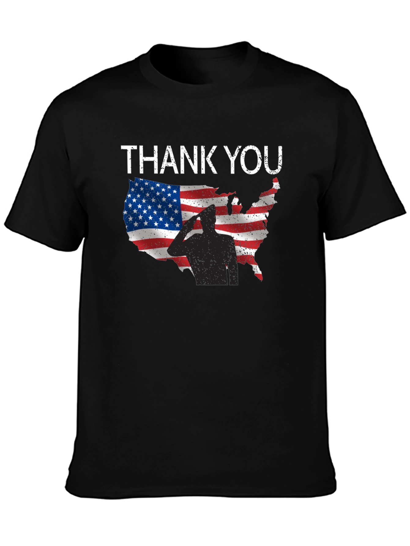 Thank You American Flag Soldier Graphic T-Shirt