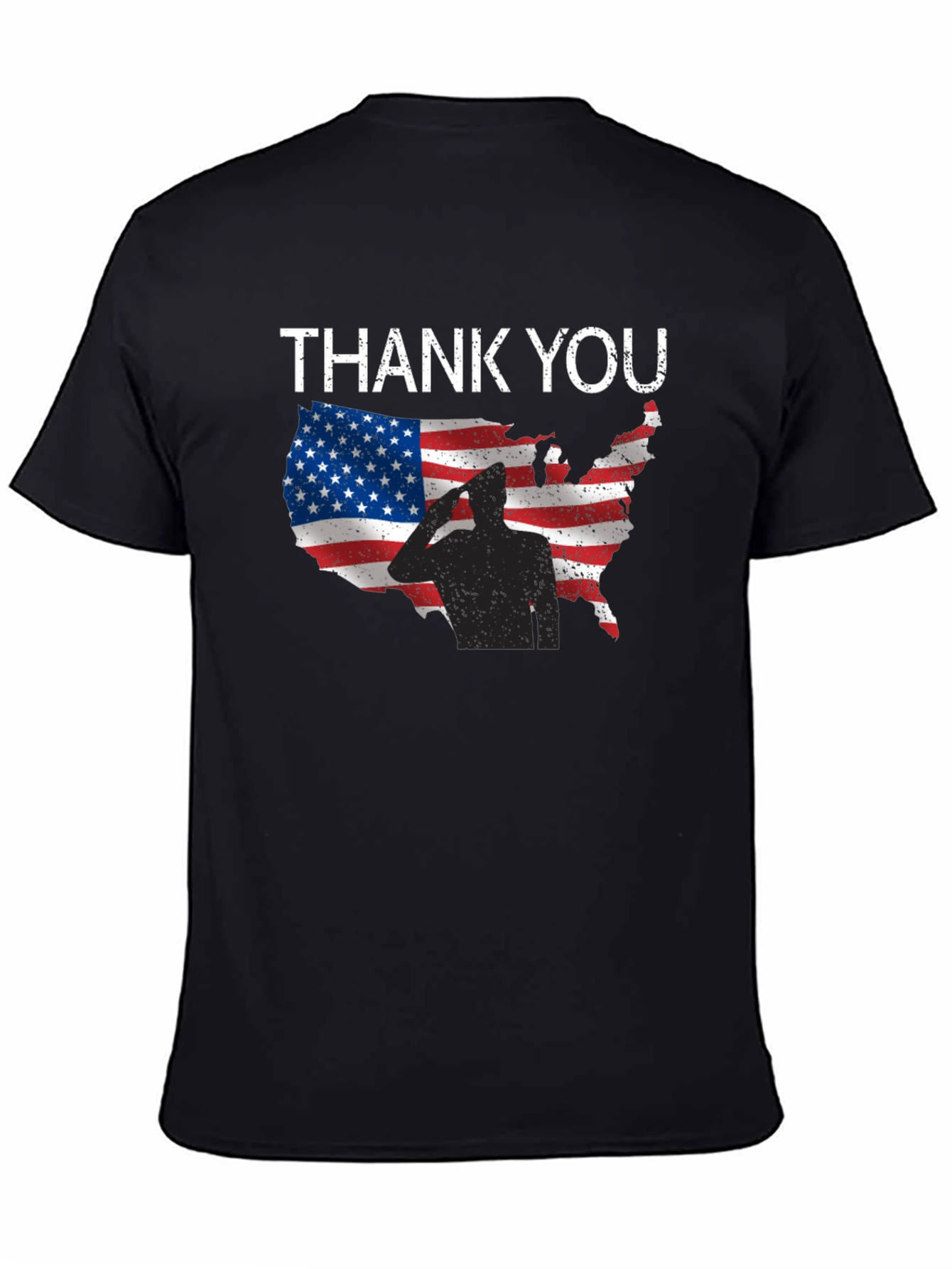 Thank You American Flag Soldier Graphic T-Shirt