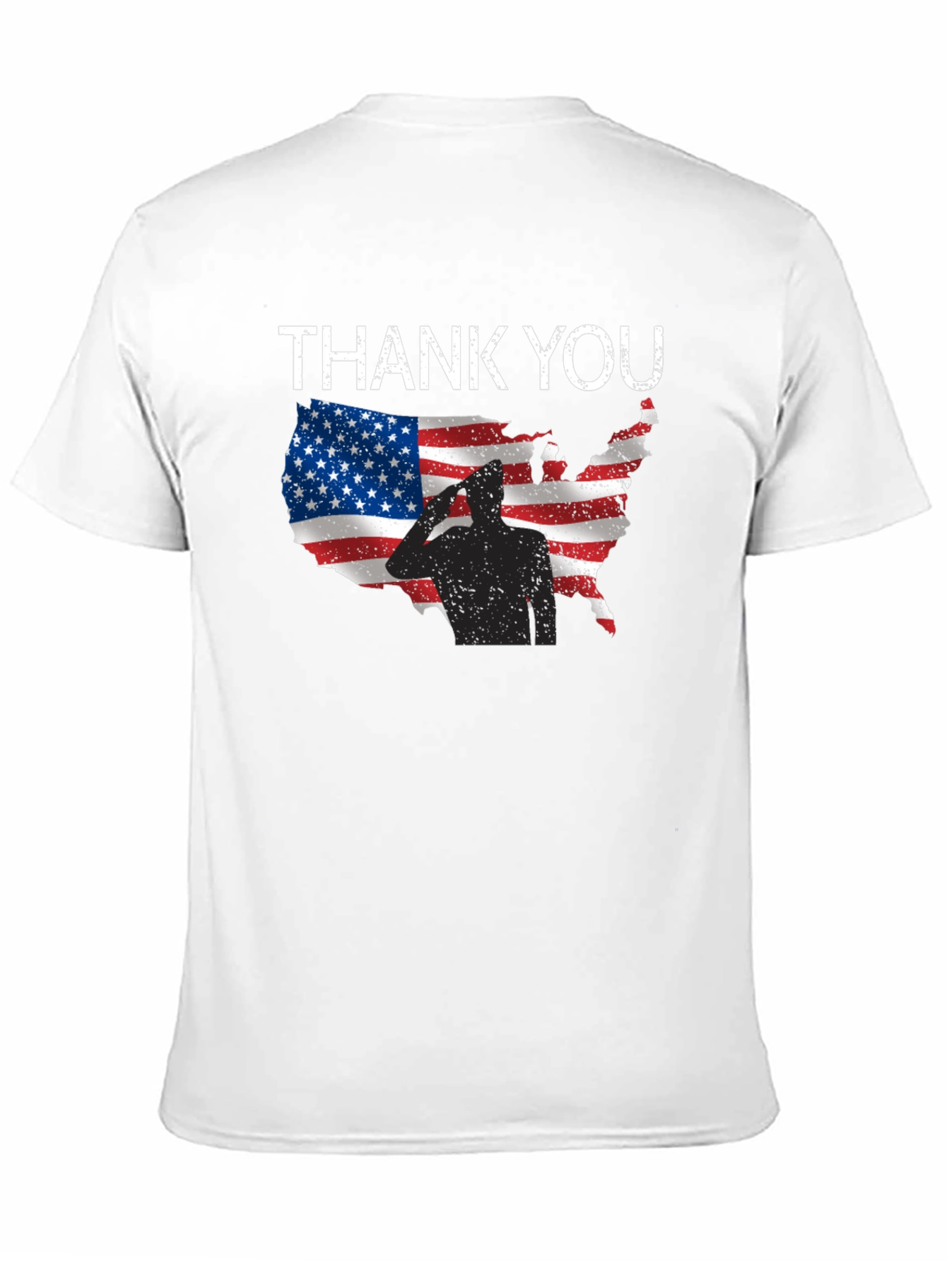 Thank You American Flag Soldier Graphic T-Shirt