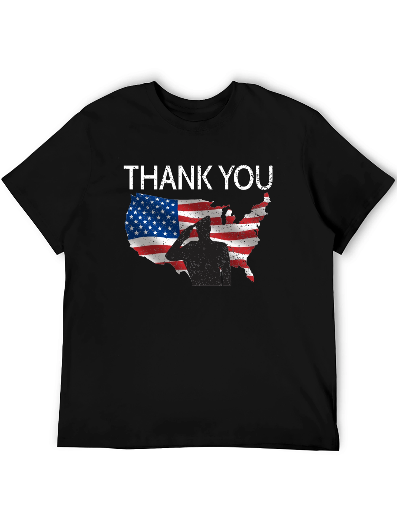Thank You American Flag Soldier Graphic T-Shirt