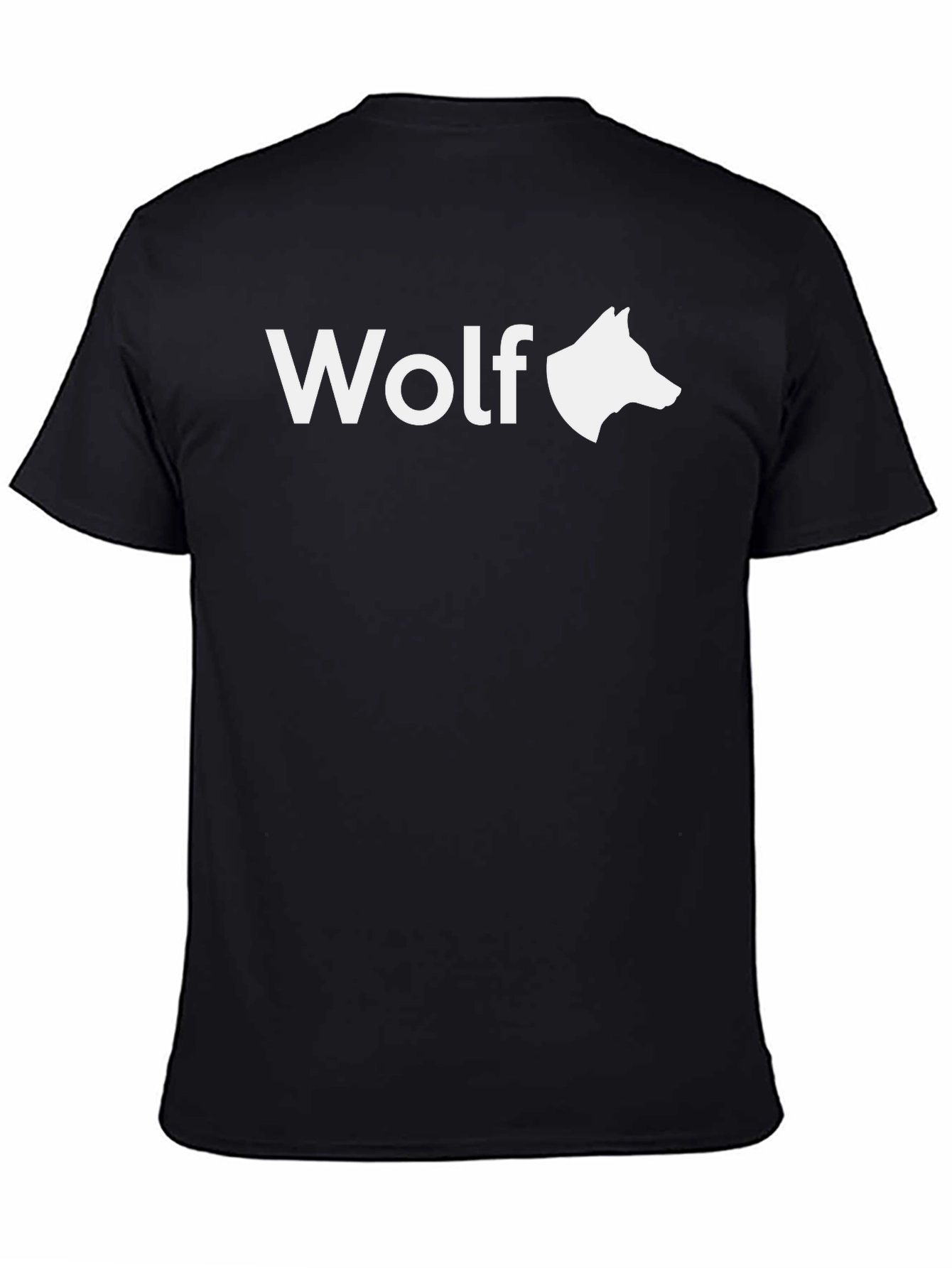 Wolf Graphic Tee - Black Cotton T-Shirt