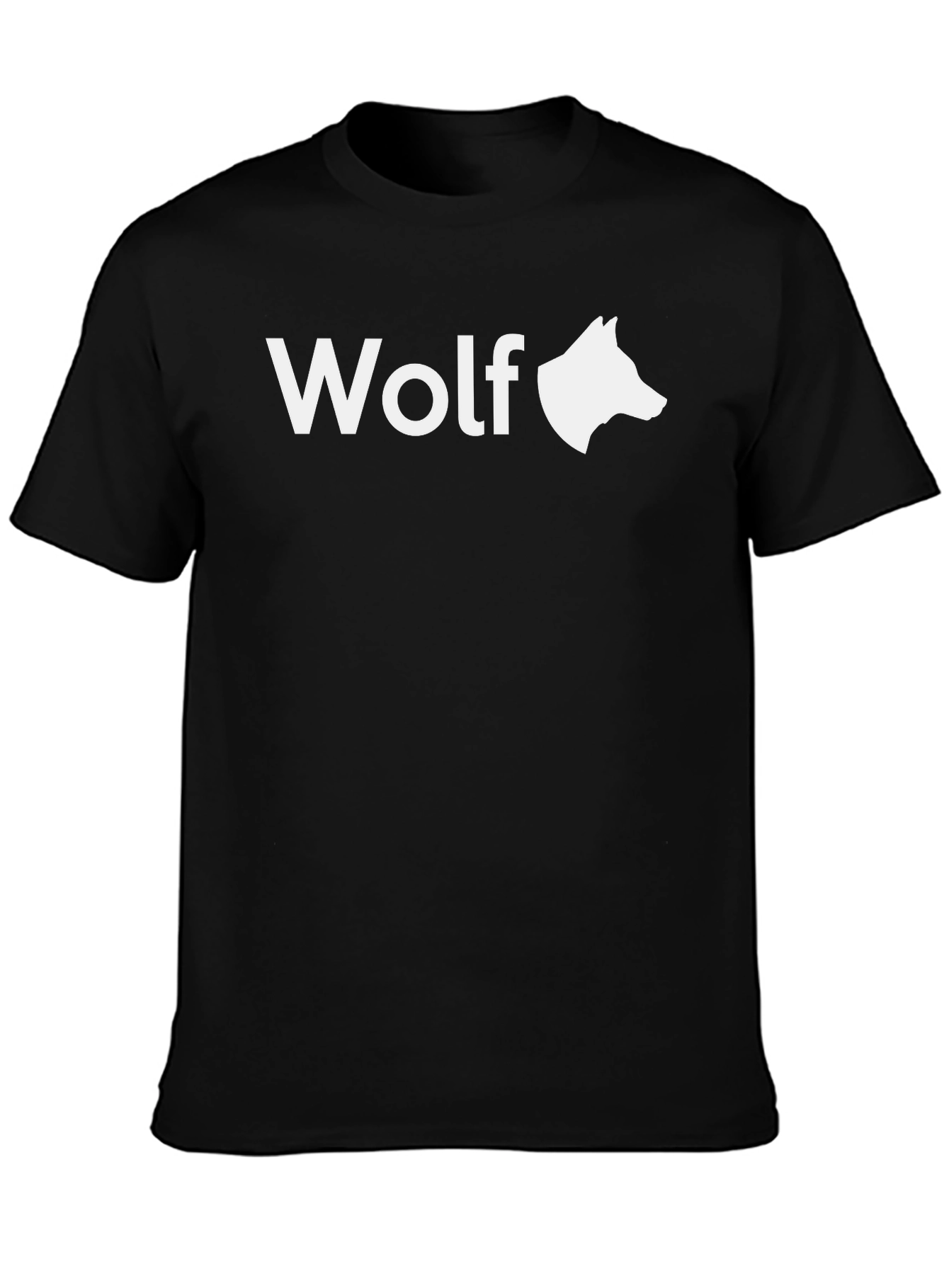 Wolf Graphic Tee - Black Cotton T-Shirt